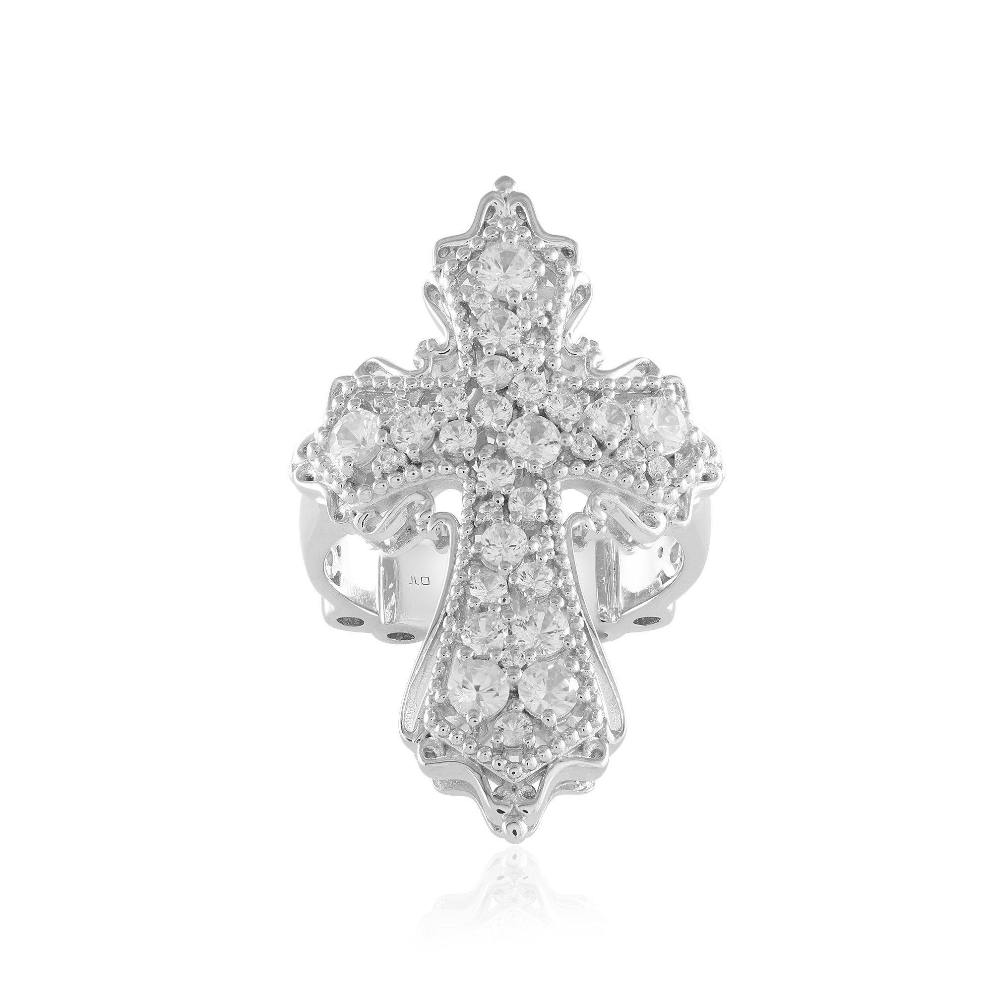Cavill Silberring Zirkonring 2,00 ct in 925er Sterling Silber, Kreuzdesign, Damen (1-tlg)
