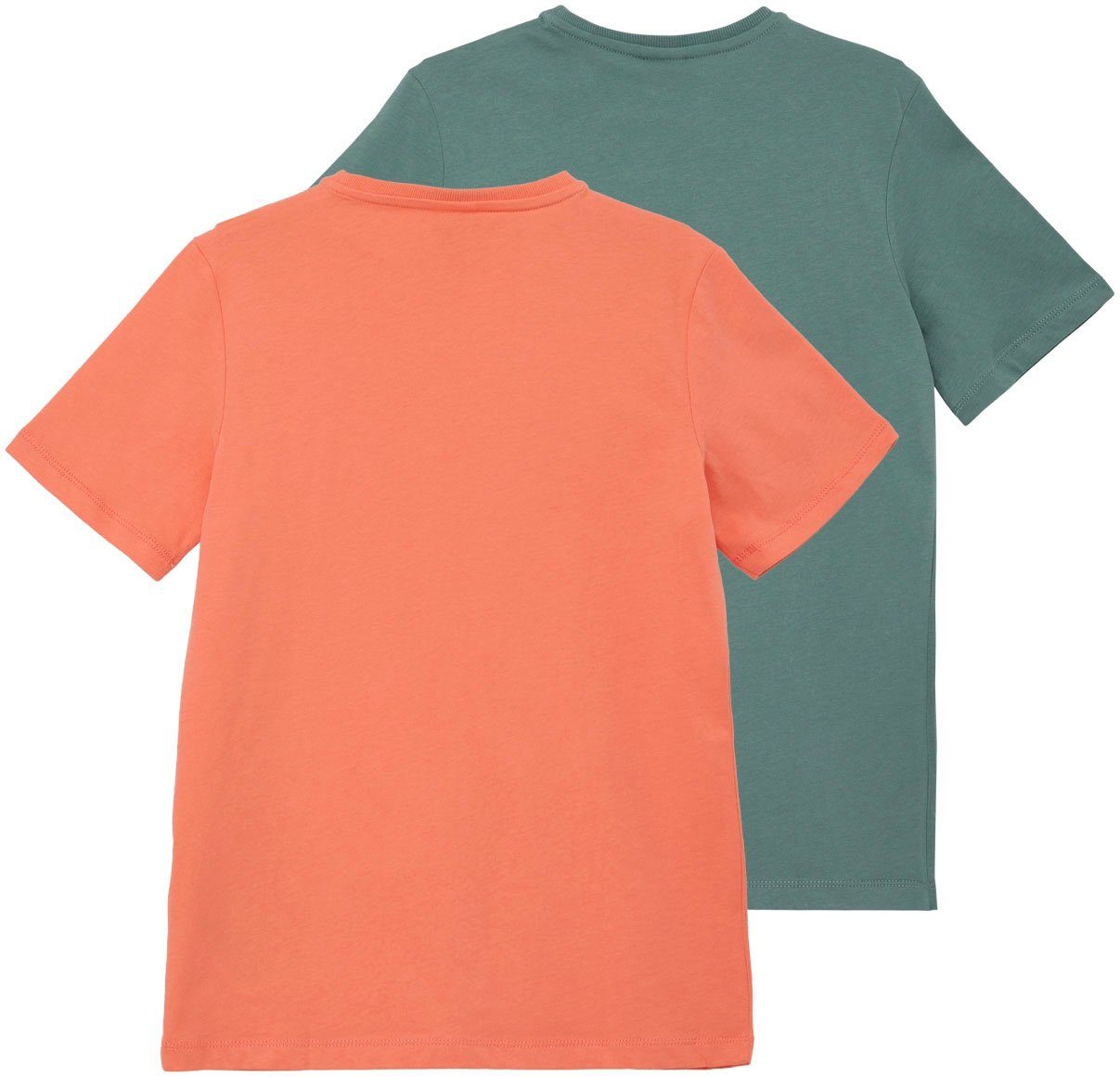 s.Oliver Junior Jungs für orange/khaki (2-tlg) T-Shirt