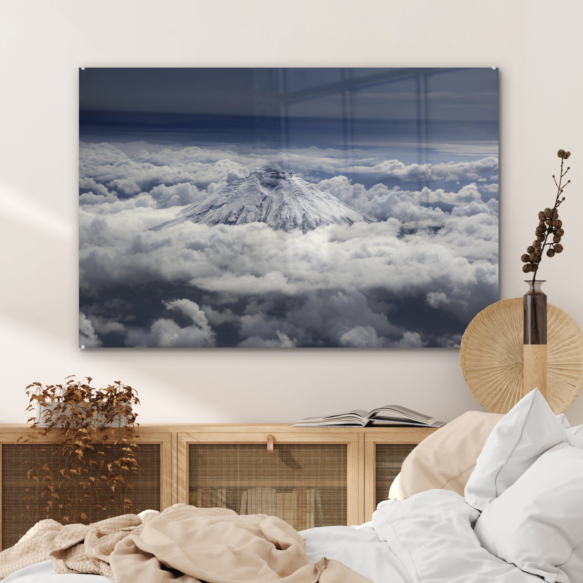 MuchoWow von (1 umgeben Schlafzimmer Berg St), Wohnzimmer & Acrylglasbild Wolken, Acrylglasbilder