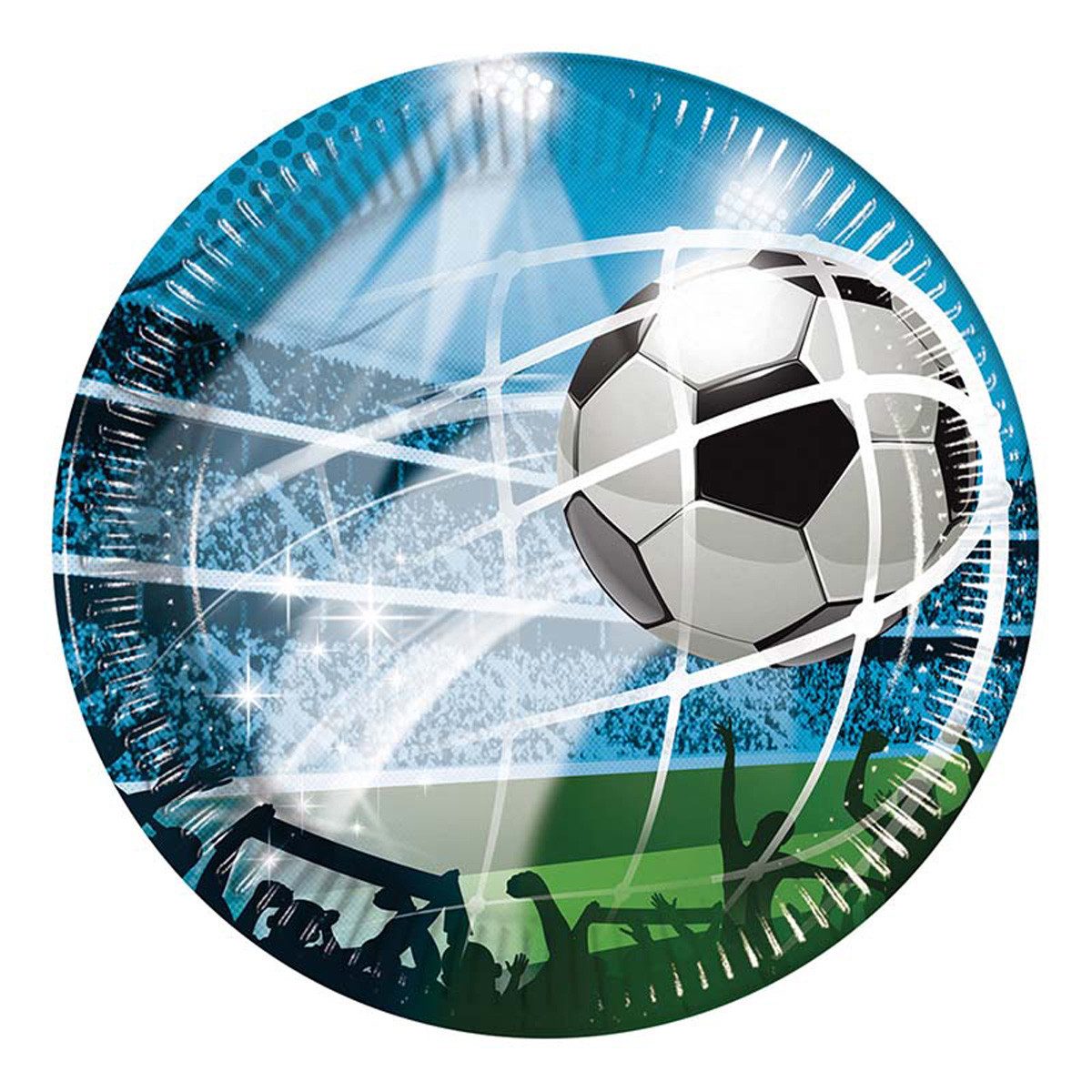 Procos Pappteller Pappteller Fußball 23 cm Ø, 8 Stück FSC