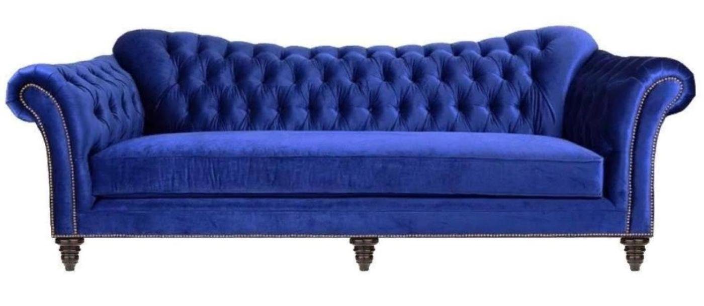 Chesterfield-Sofa Design in Made Modern Chesterfield Blauer Europe Couchen JVmoebel Sofa, Wohnzimmer