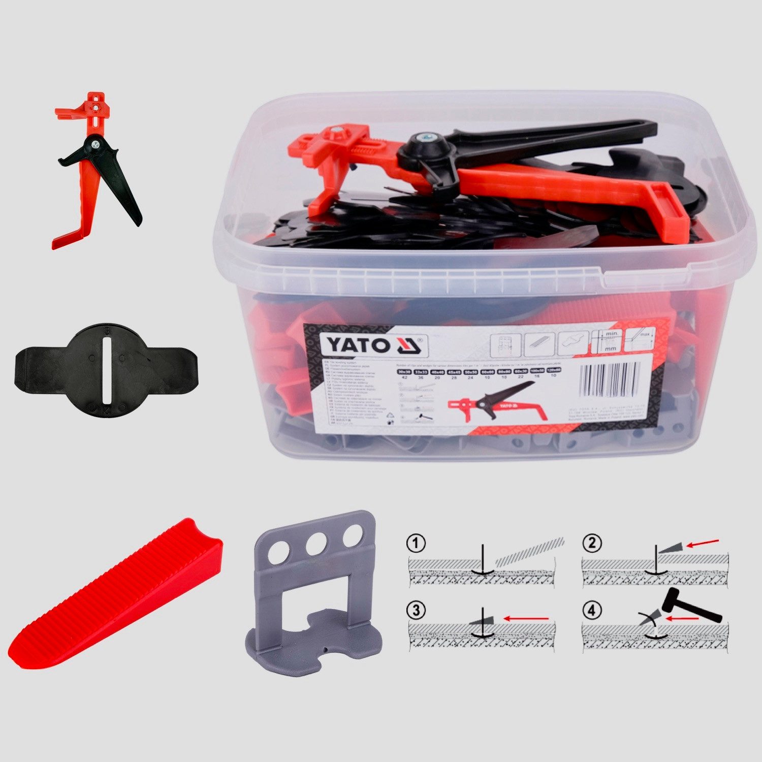 TRIZERATOP Nivelliersystem Fliesen Nivelliersystem Y 1mm 100+50+50+Zange (Fliesen Nivelliersystem Y 1mm 100+50+50+Zange)