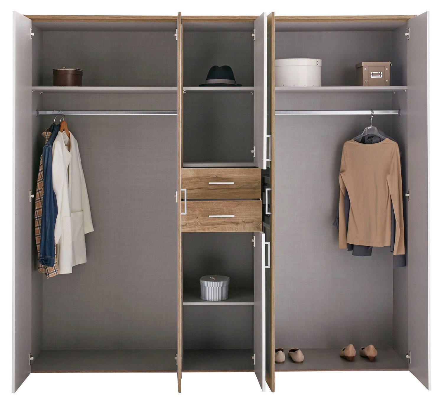 Wimex Kleiderschrank Diver (8-türig, Spiegeltüren, Schubladen, günstig online kaufen