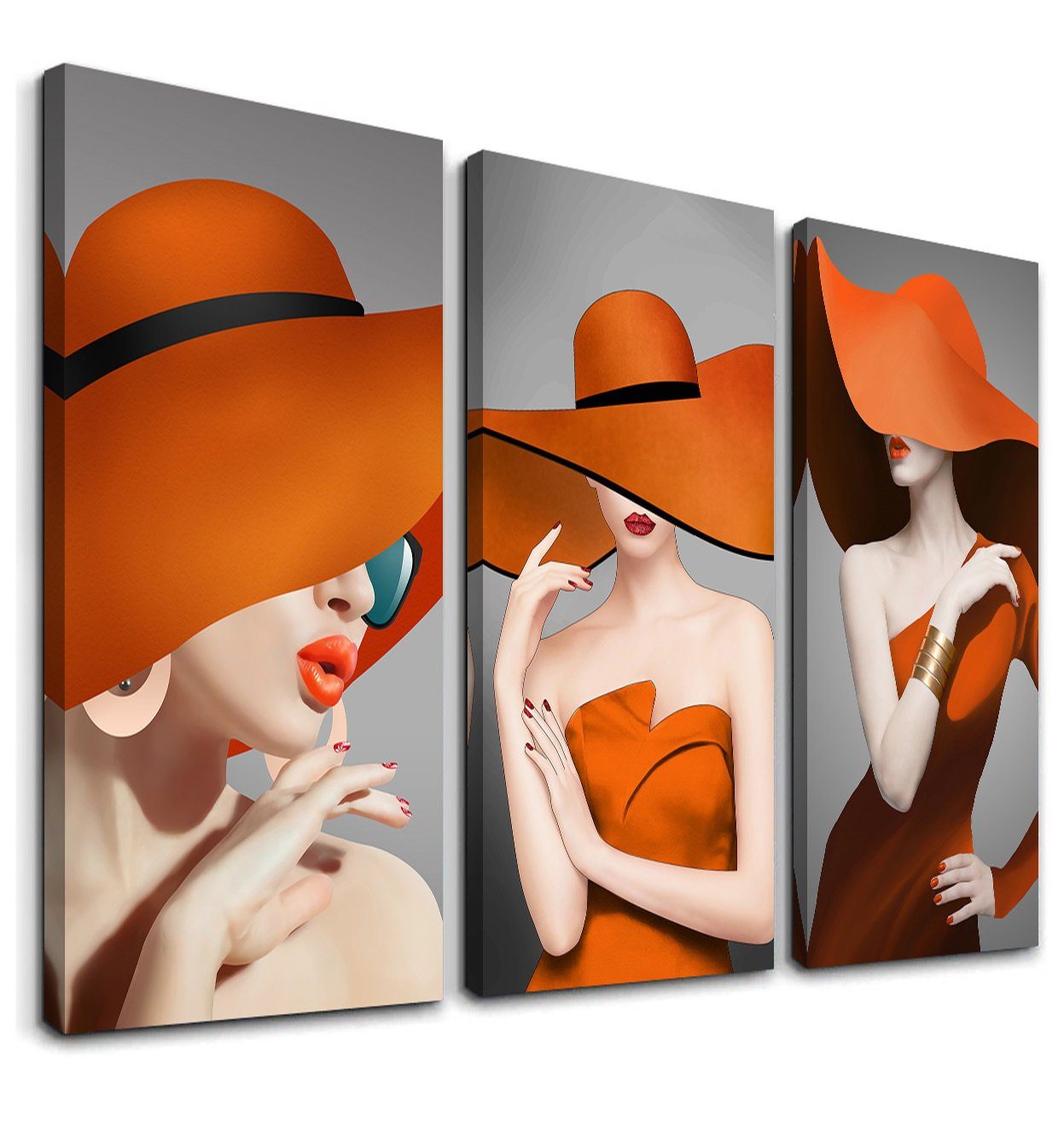 Visario Leinwandbild 3-teiliges Wandbild von Visario, günstig online kaufen