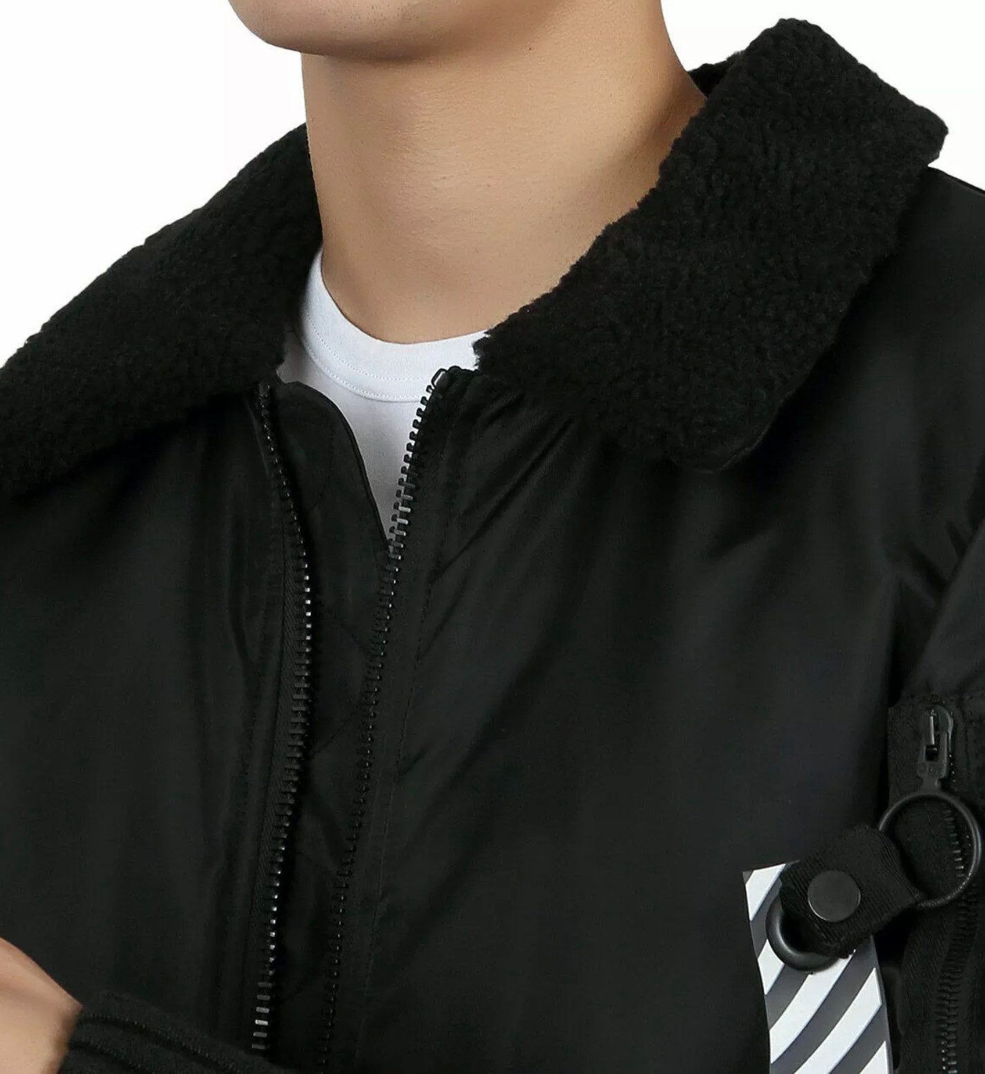 OFF-WHITE Bomberjacke Checker College Blouson Bomber College Jacke Hochwertige italienische Fertigung mit Liebe zum Detail
