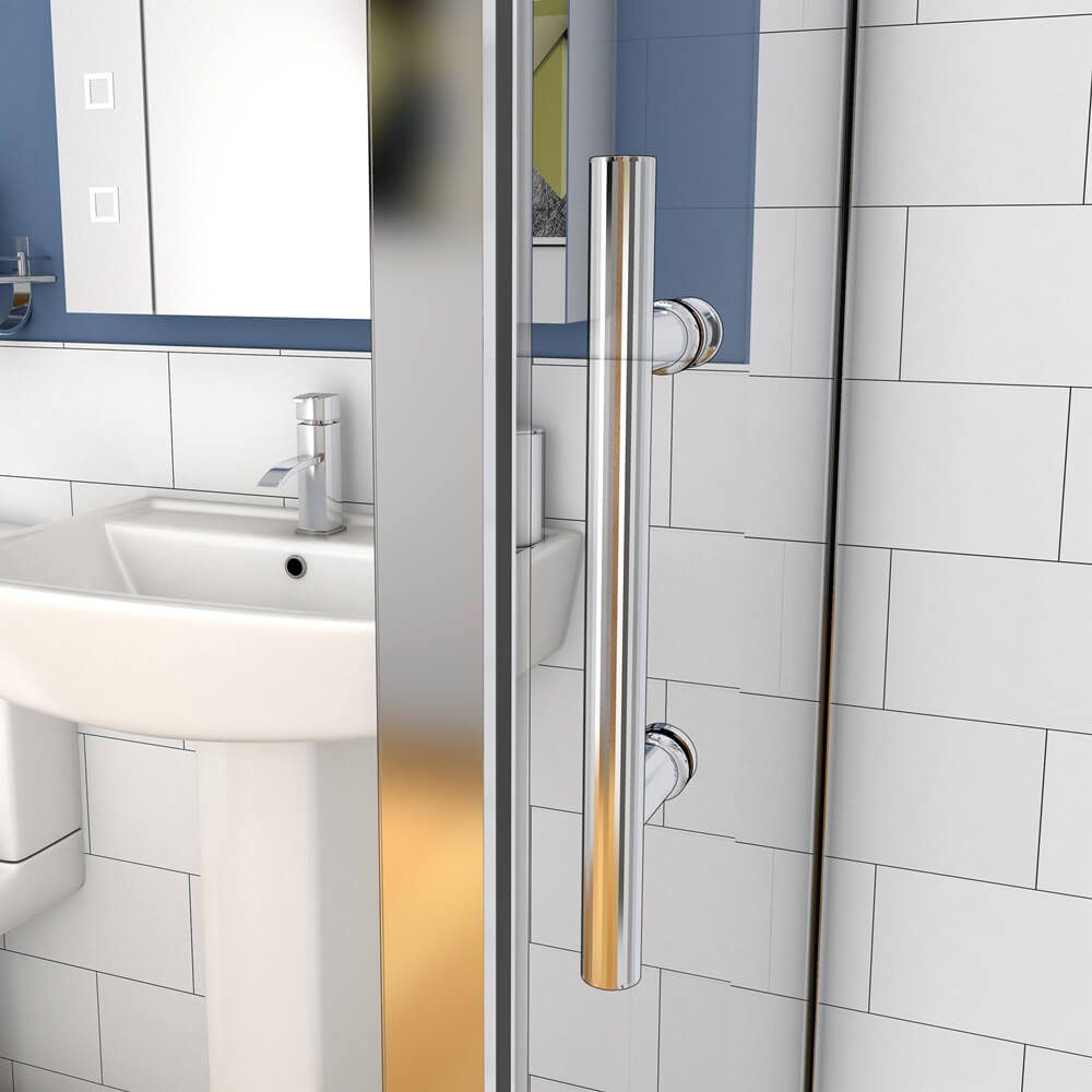 duschspa Komplettdusche 190cm Duschkabiene Schiebetür mit 2 Seitenwänden Duschabtrennung, BxT: 100x76 cm, Sicherheitsglas, Set, mit 2 Seitentelen, links und rechtes montierbar