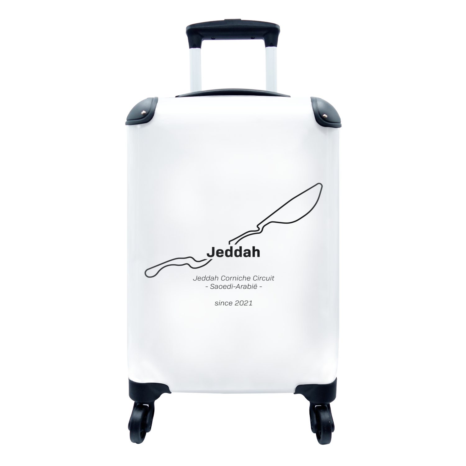 MuchoWow Handgepäckkoffer Formel 1 - Rennstrecke - Jeddah, 4 Rollen, Reisetasche mit rollen, Handgepäck für Ferien, Trolley, Reisekoffer