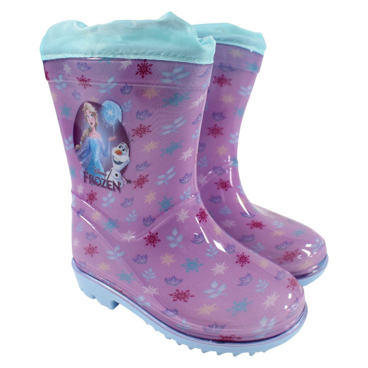 Disney Frozen Frozen die Eiskönigin Anna+Elsa Regenstiefel Mädchen 24 - 32 Gummistiefel Mädchen Regenkleidung Eiskönigin