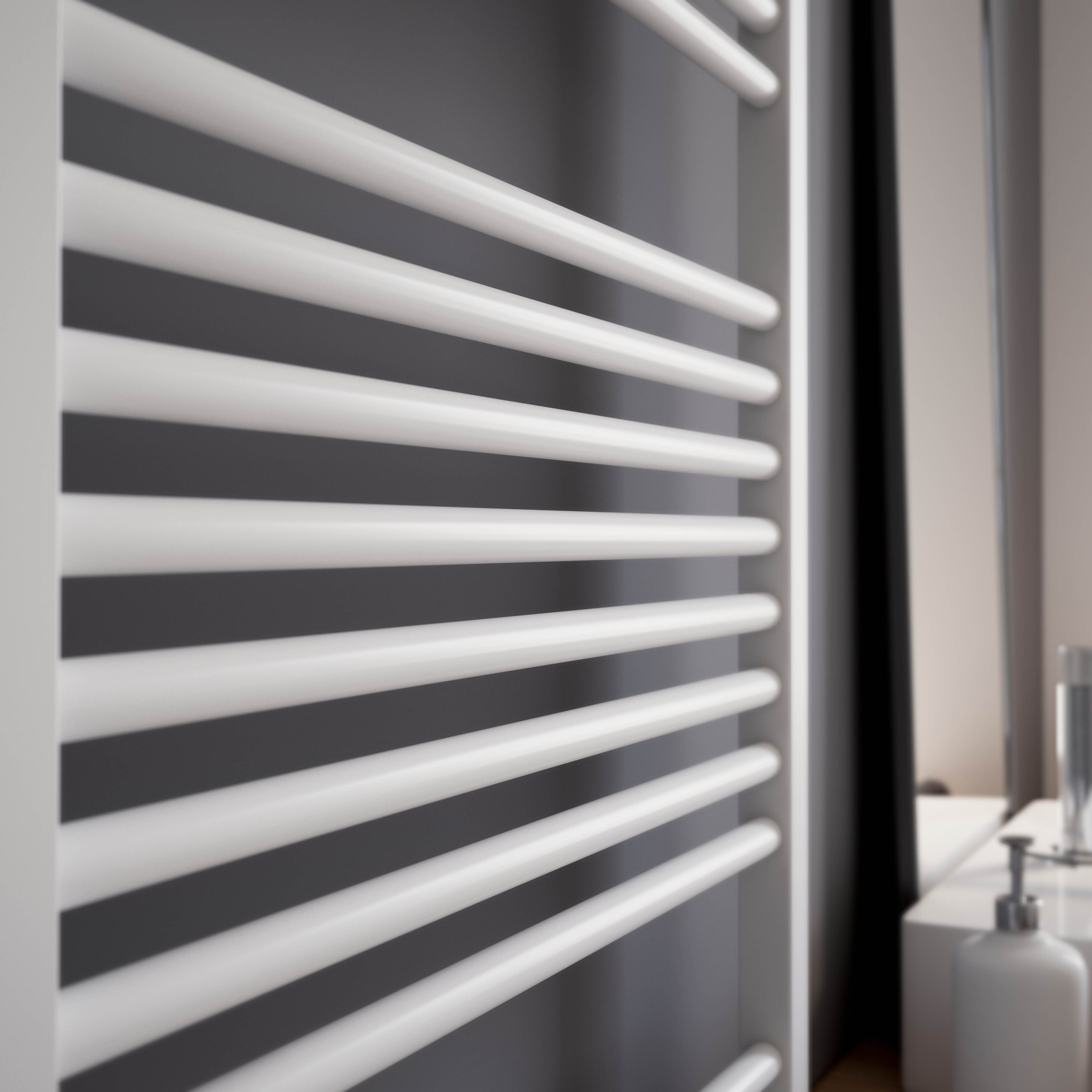 Schulte Badheizkörper Turbo Design-Heizkörper, 70x50 cm, Anschluss unten, Weiß, 312 Watt, Handtuchwärmer – Bild 3 von 5