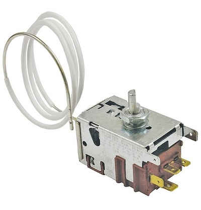 Zanussi Thermodetektor Thermostat 242502123/1 Danfoss 077B5219, 700mm Kapillarrohr 3x4,8mm/1x6,3mm AMP für Kühlschrank