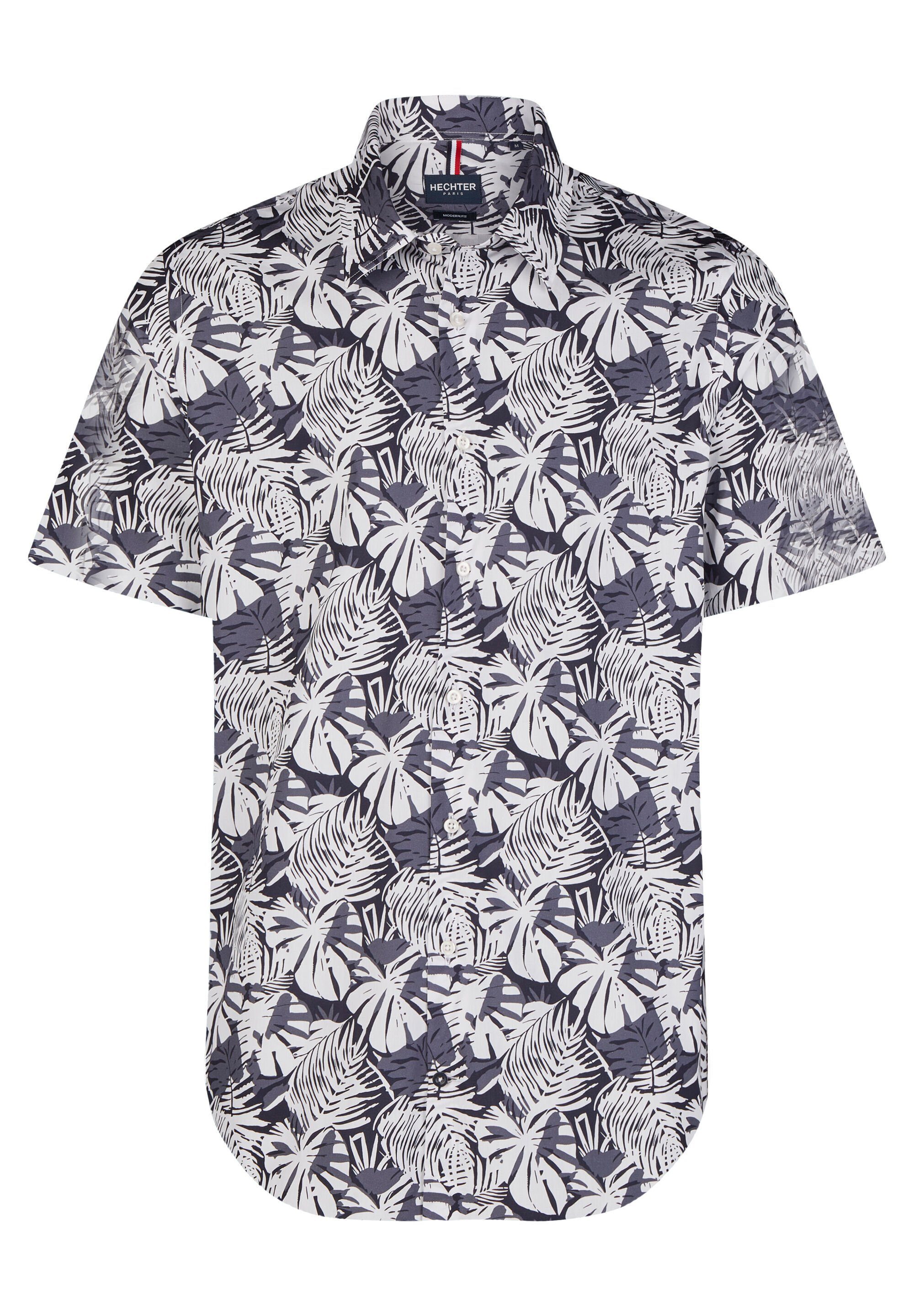 HECHTER PARIS Kurzarmhemd mit farbenfrohen Statement