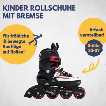 Best Sporting Inlineskates Inline Skates Kinder I Rollschuhe größenverstellbar, robuste Inliner für Jugendliche mit Bremse, Rollerskates Schuhe Kinder