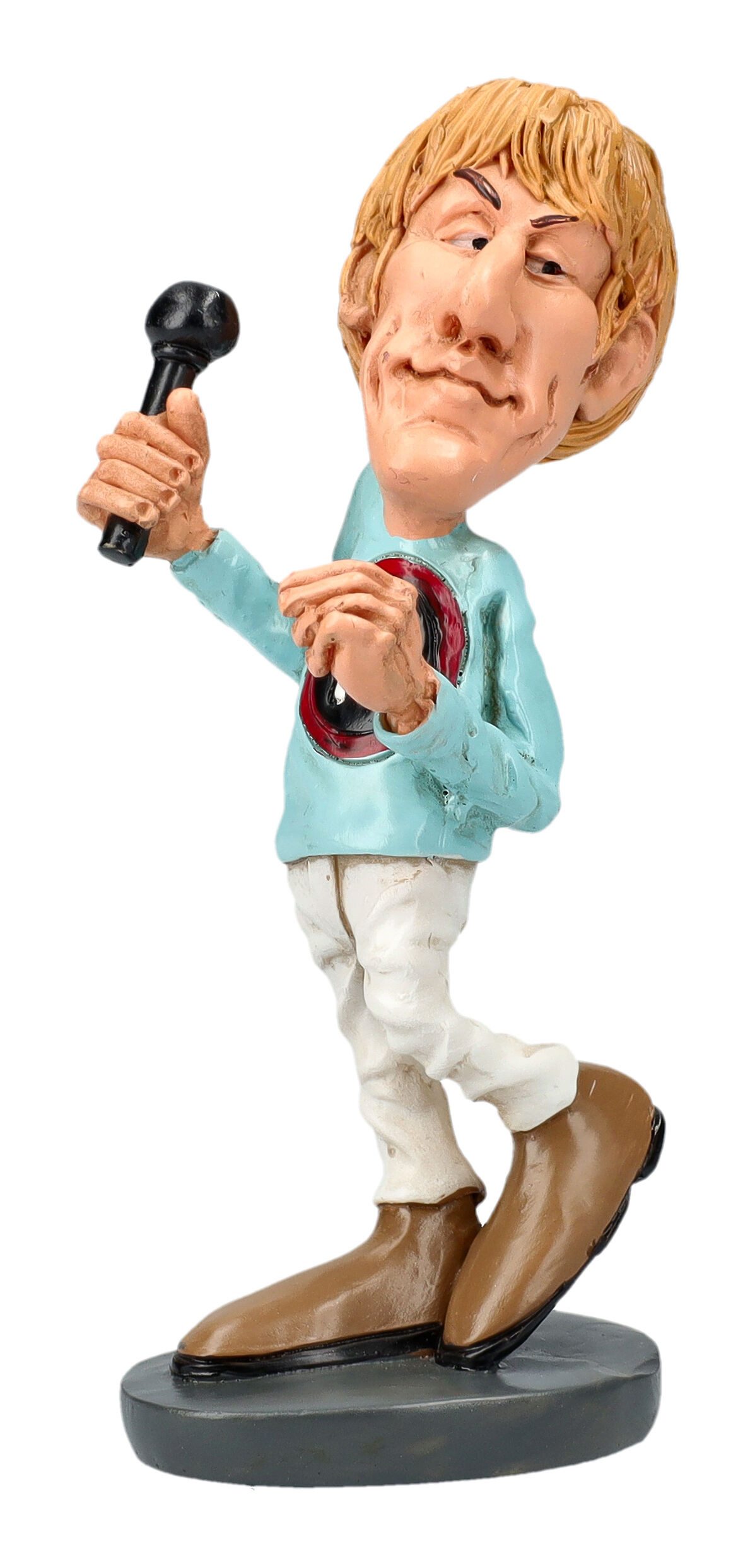 Dekofigur Lustige Rockstar Figur - Sänger Roger - Rockmusiker Dekofigur Deko
