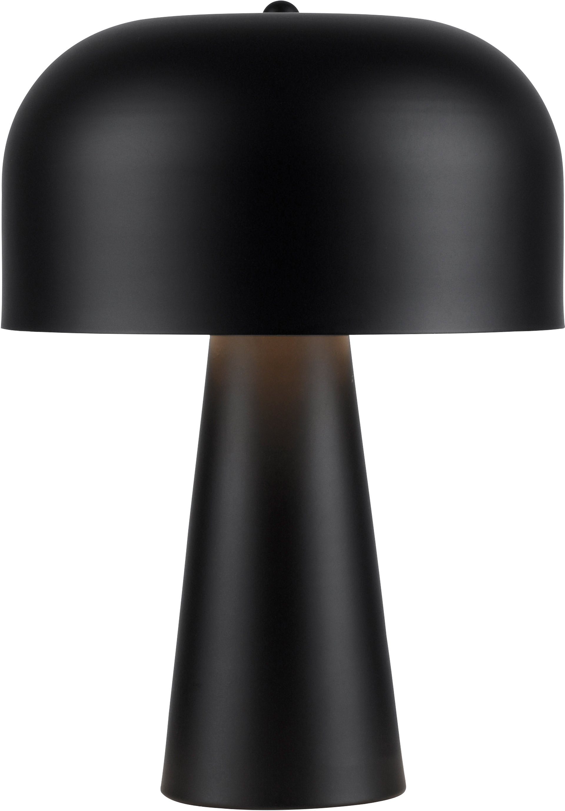 andas Tischleuchte Olier, Tischlampe matt mit schwarz Pilzlampe ohne Rue Schnurschalter, Leuchtmittel, Ein-/Ausschalter