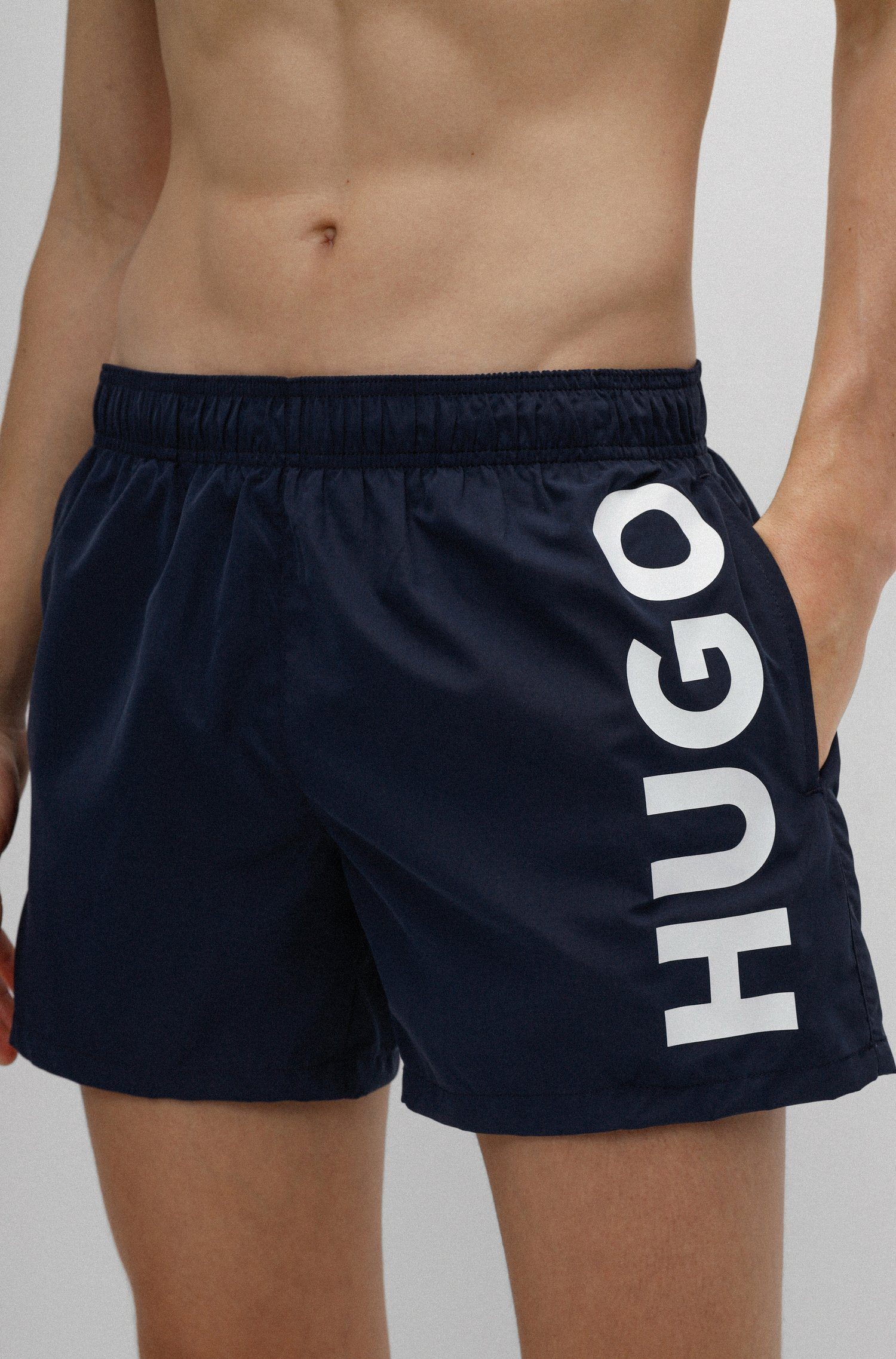 HUGO Blau (1-St) (405) Badehose Abas