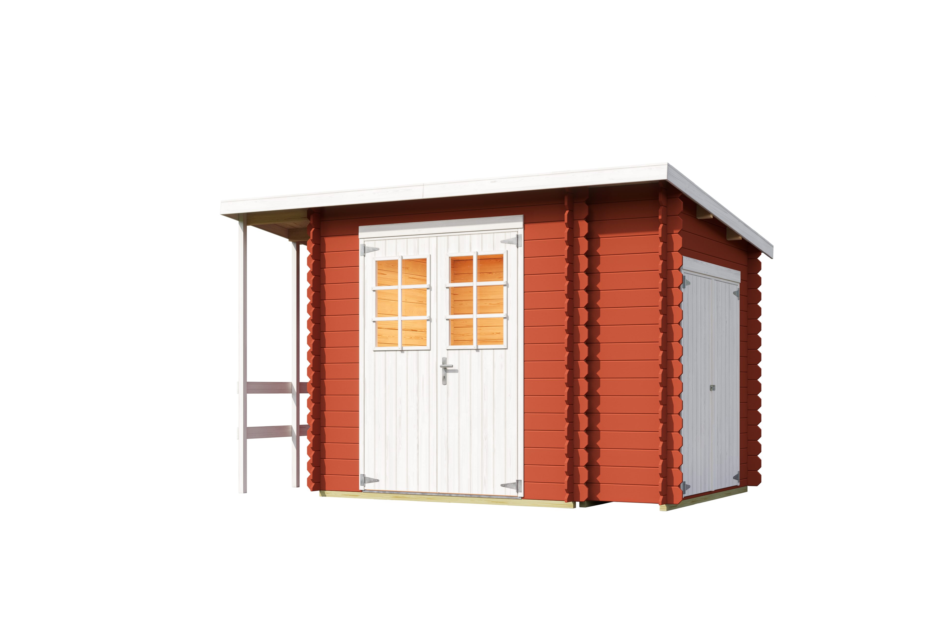 Nordic Holz Gartenhaus Vilano 3, BxT: 340x235 cm, mit 3 getrennten Bereiche