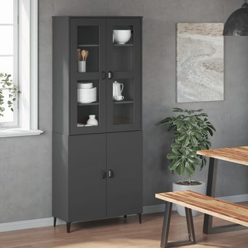 vidaXL Sideboard Aufsatz für Highboard VIKEN Anthrazit Massivholz Kiefer (1 St)