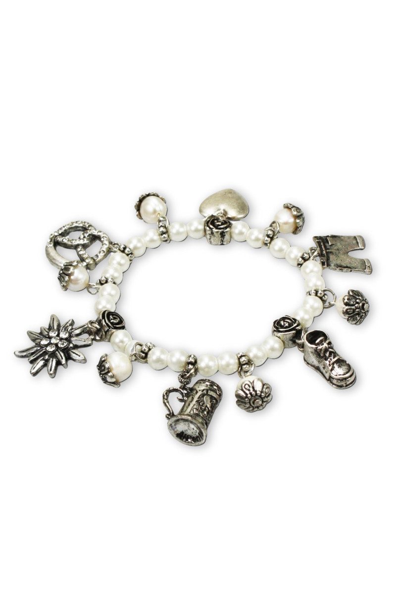 Armband Bettelarmband - TRACHTENZAUBER - silber antik