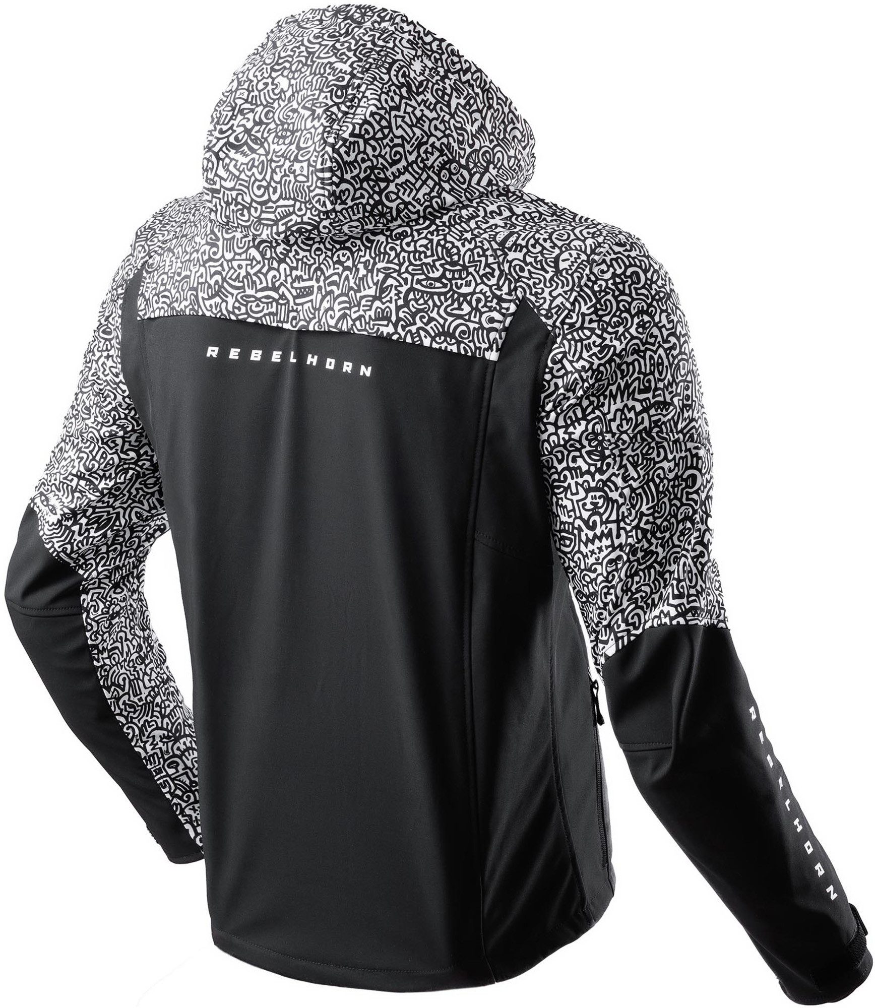 Rebelhorn Motorradjacke Slash Softshell wasserdichte Motorrad Textil Jacke Verbindungsreißverschluss,Ellenbogenprotektoren enthalten,Schulte