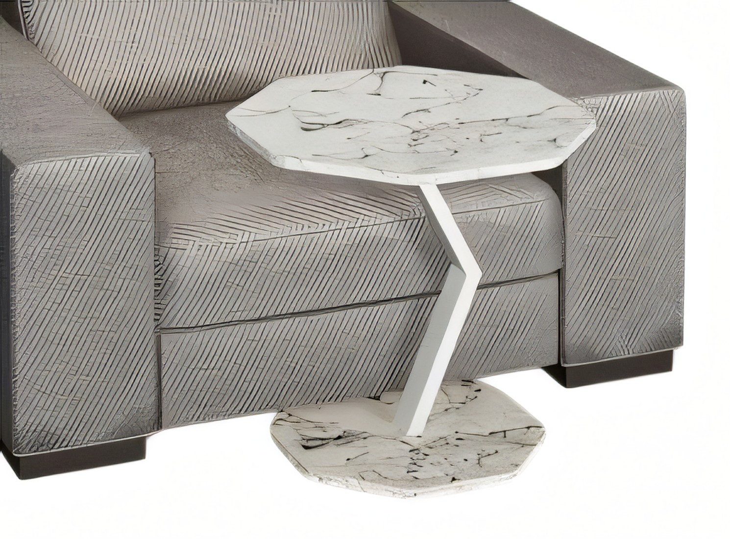 Xlmoebel Beistelltisch Weißer Holz Tisch im modernen Design von XLMOEBEL (1-St), Made in Europa