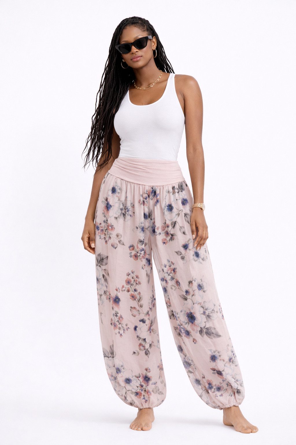 YC Fashion & Style Strandhose Haremshose mit Blumenprint – weiter Schnitt, günstig online kaufen