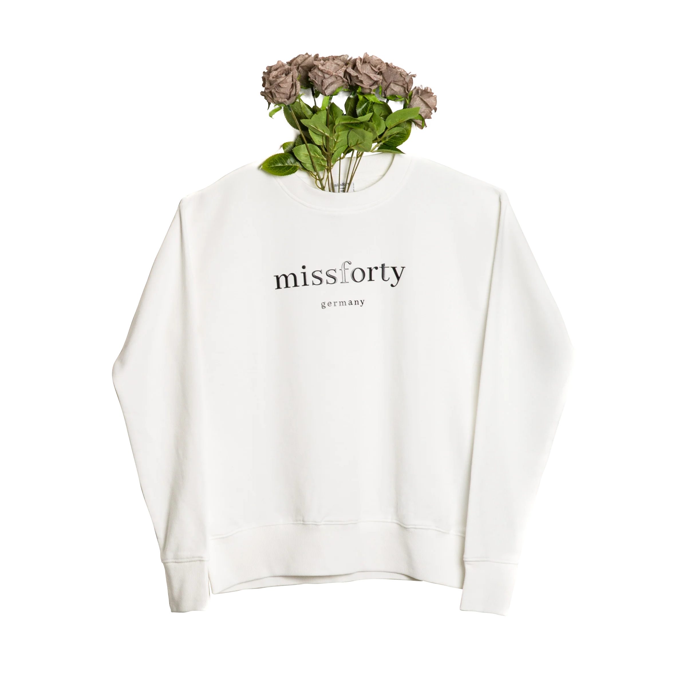 missforty Sweatshirt Damen Sweatshirt Sport mit Kapuze Unifarben mit Baumwolle Print Basic ohne Pulli Logoprint