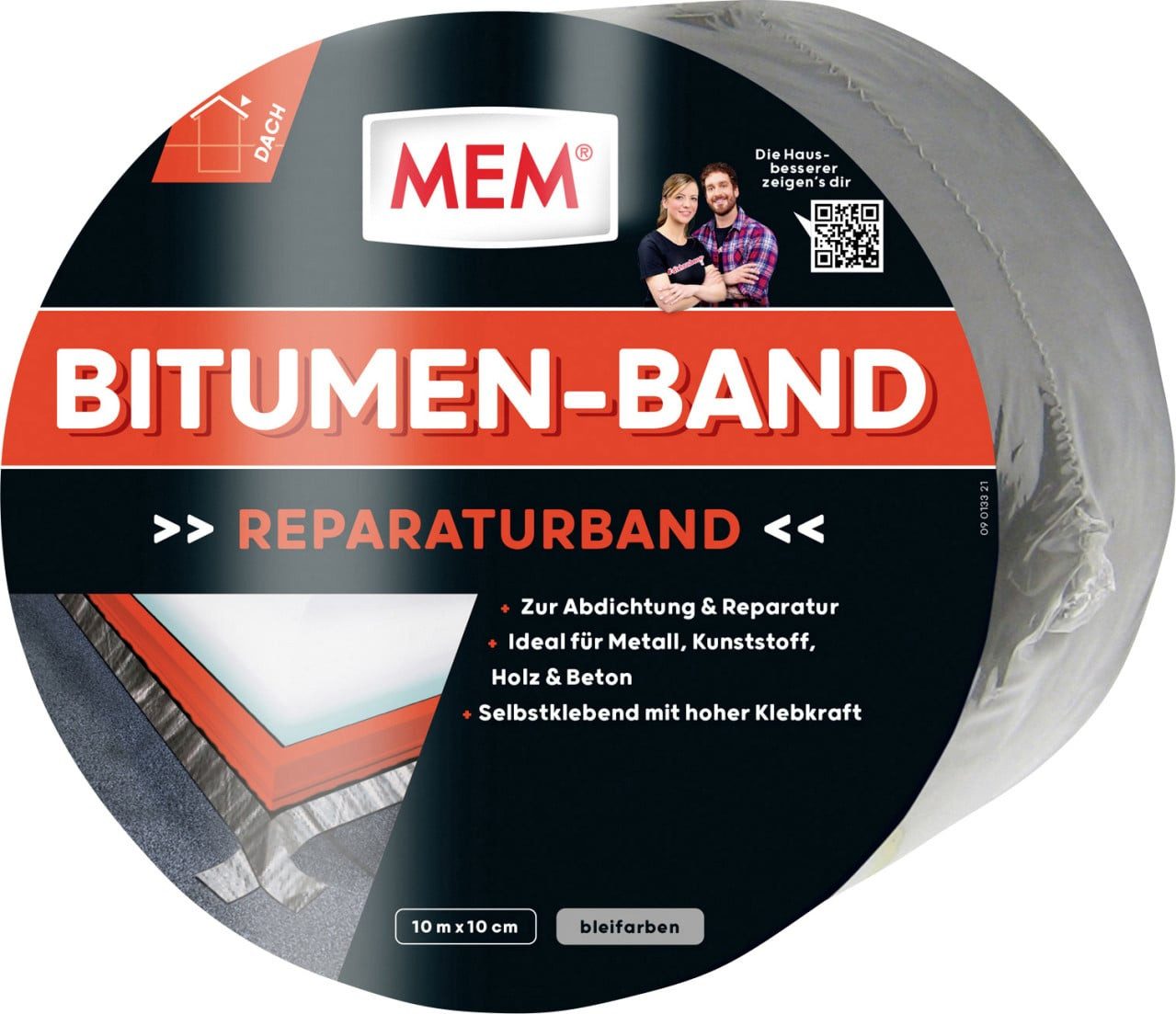 MEM Bauchemie Dichtband MEM Bitumen-Band 10 m x 10 cm blei