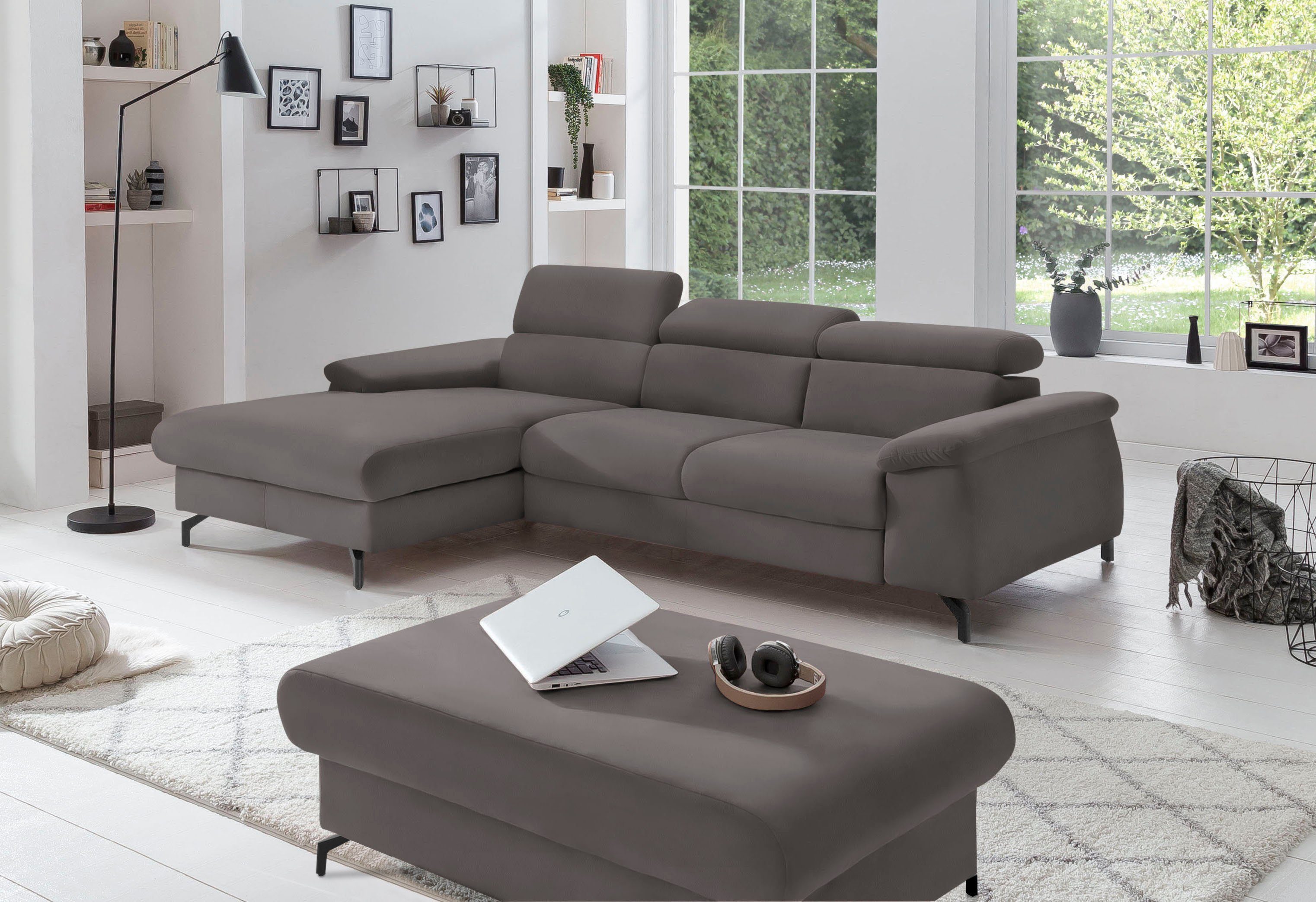 COTTA Ecksofa Kitty L-Form, B: 242 cm, mit Kopfteilverstellung, optional Bettfunktion & Bettkasten