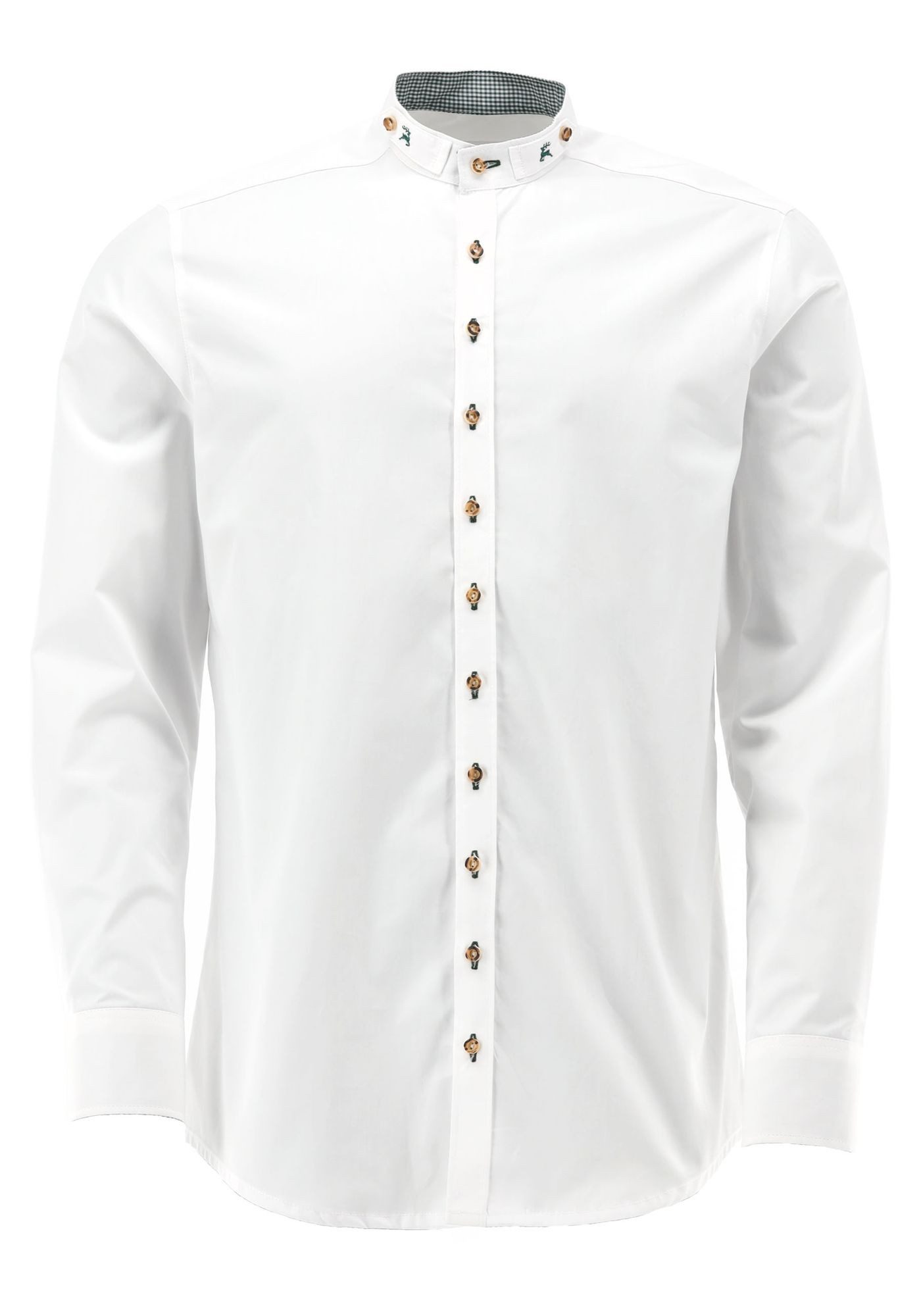 OS Trachten Trachtenhemd Omsaya Langarmhemd mit Stehkragen mit besticktem R günstig online kaufen