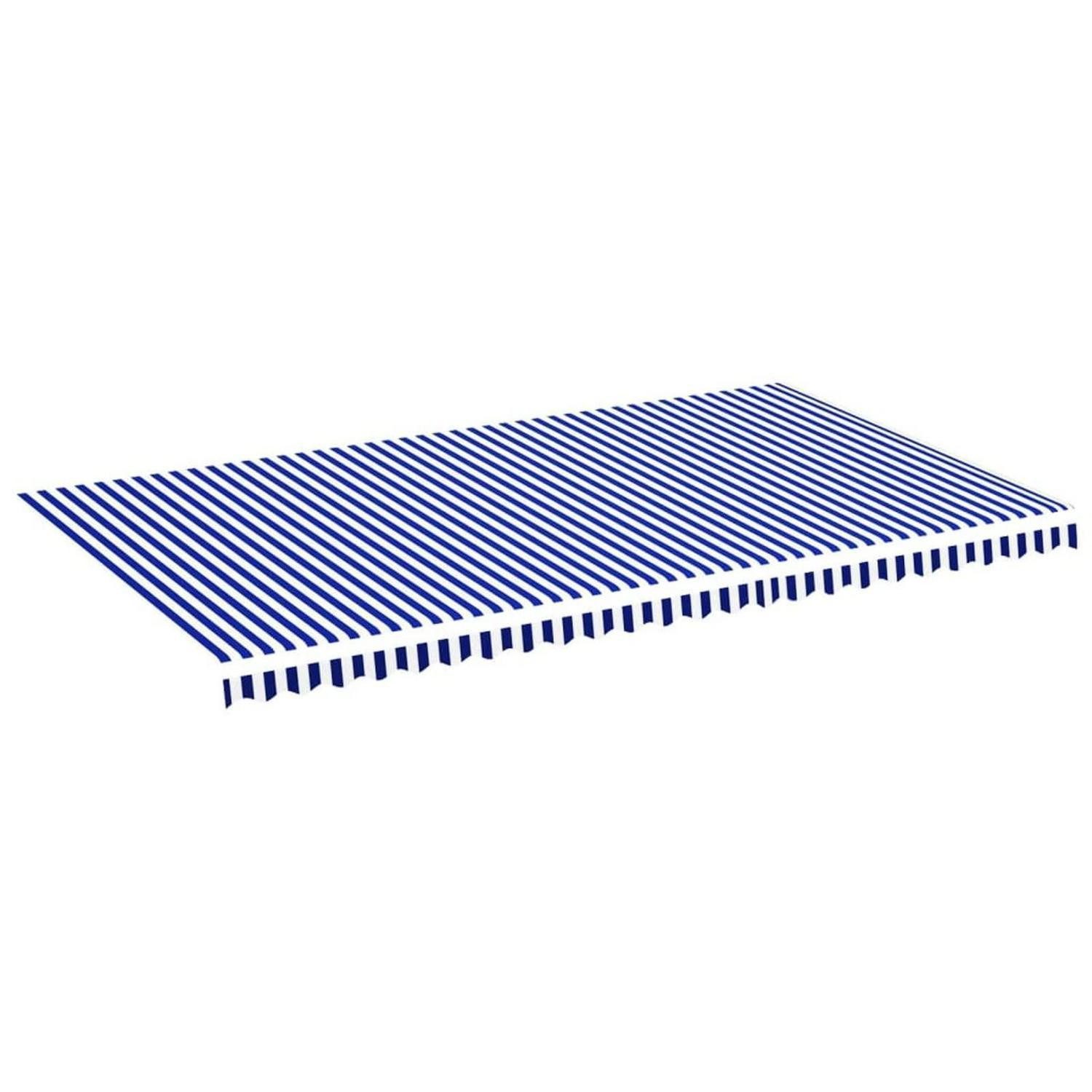 LuxusKollektion Markise Markisenstoff Blau Weiß 6x3,5m (1-St)