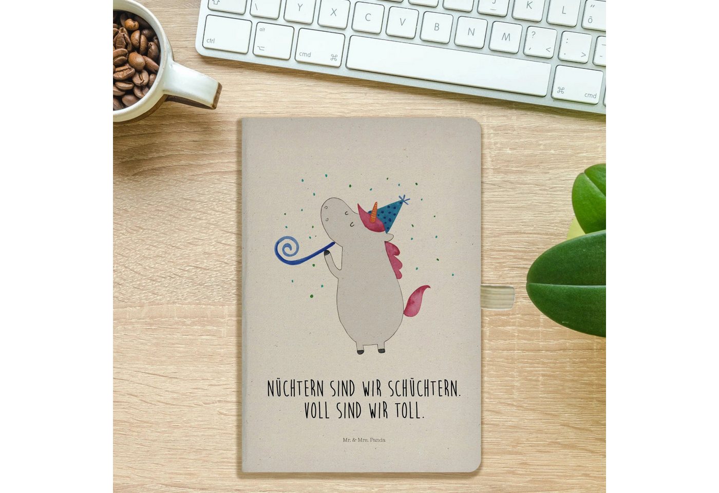 Thumbnail - Mr. & Mrs. Panda Notizbuch Einhorn Party - Transparent - Geschenk, Unicorn, Fest, A5 Notizbuch L Mr. & Mrs. Panda, Umwel...