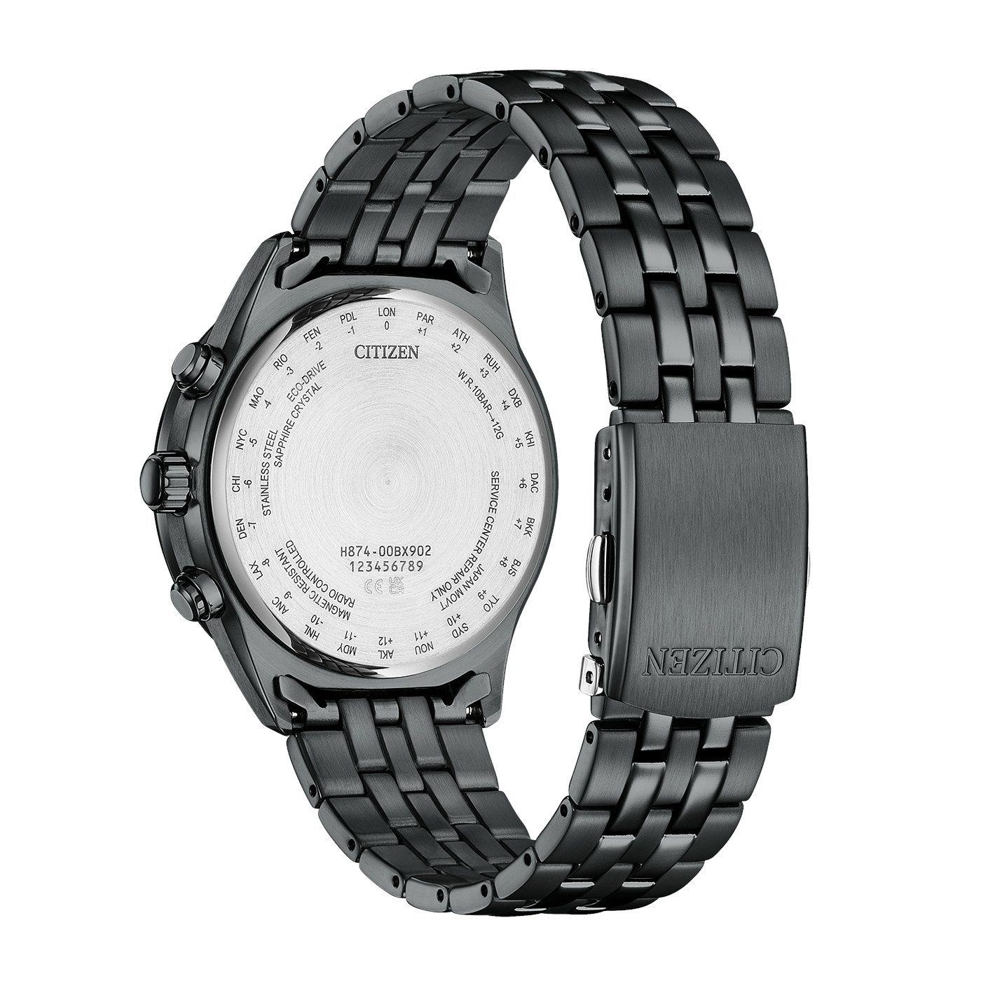 Citizen Funkuhr Funkuhren Mondphase BY1035-56L, Quarzuhr, Armbanduhr, Herrenuhr, Edelstahlarmband, analog, Big Date