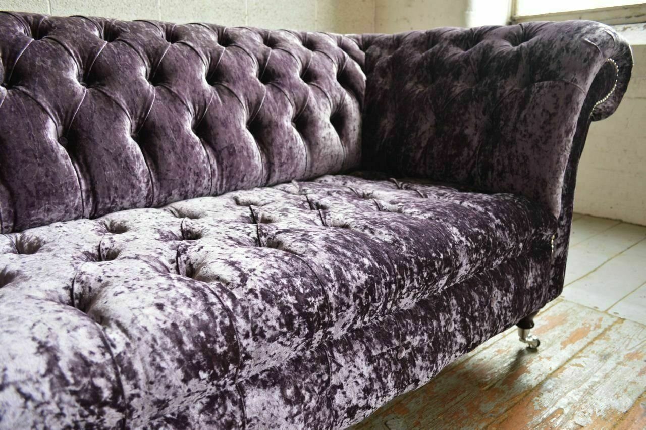 Leder Polster Chesterfield Sitz JVmoebel Chesterfield-Sofa, Couch Design Garnitur Luxus Sofa