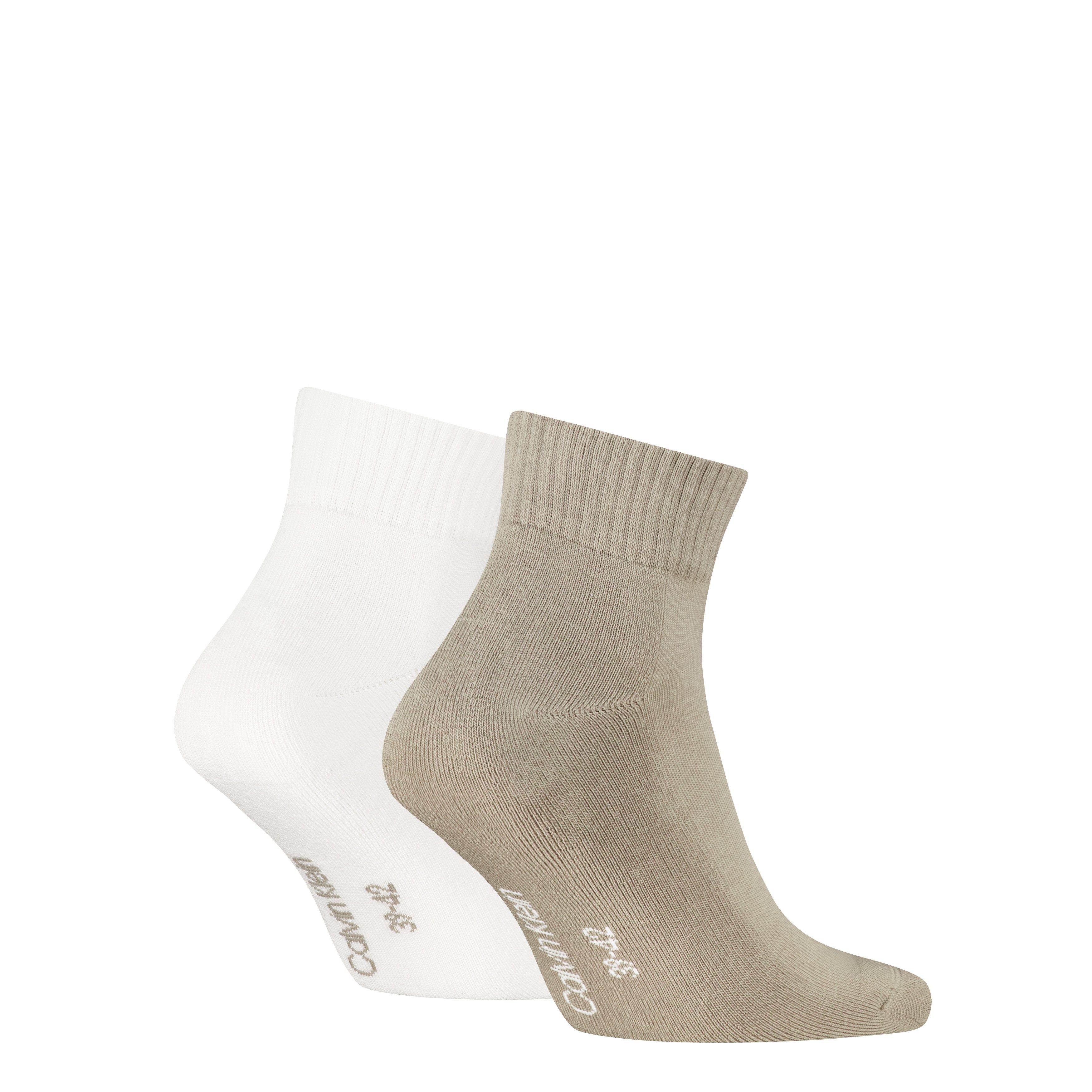 Calvin Klein Jeans Kurzsocken CKJ MEN QUARTER 2P MONOGRAM (2 Paar) mit dezenter Logostickerei, komfortable Frotteesohle