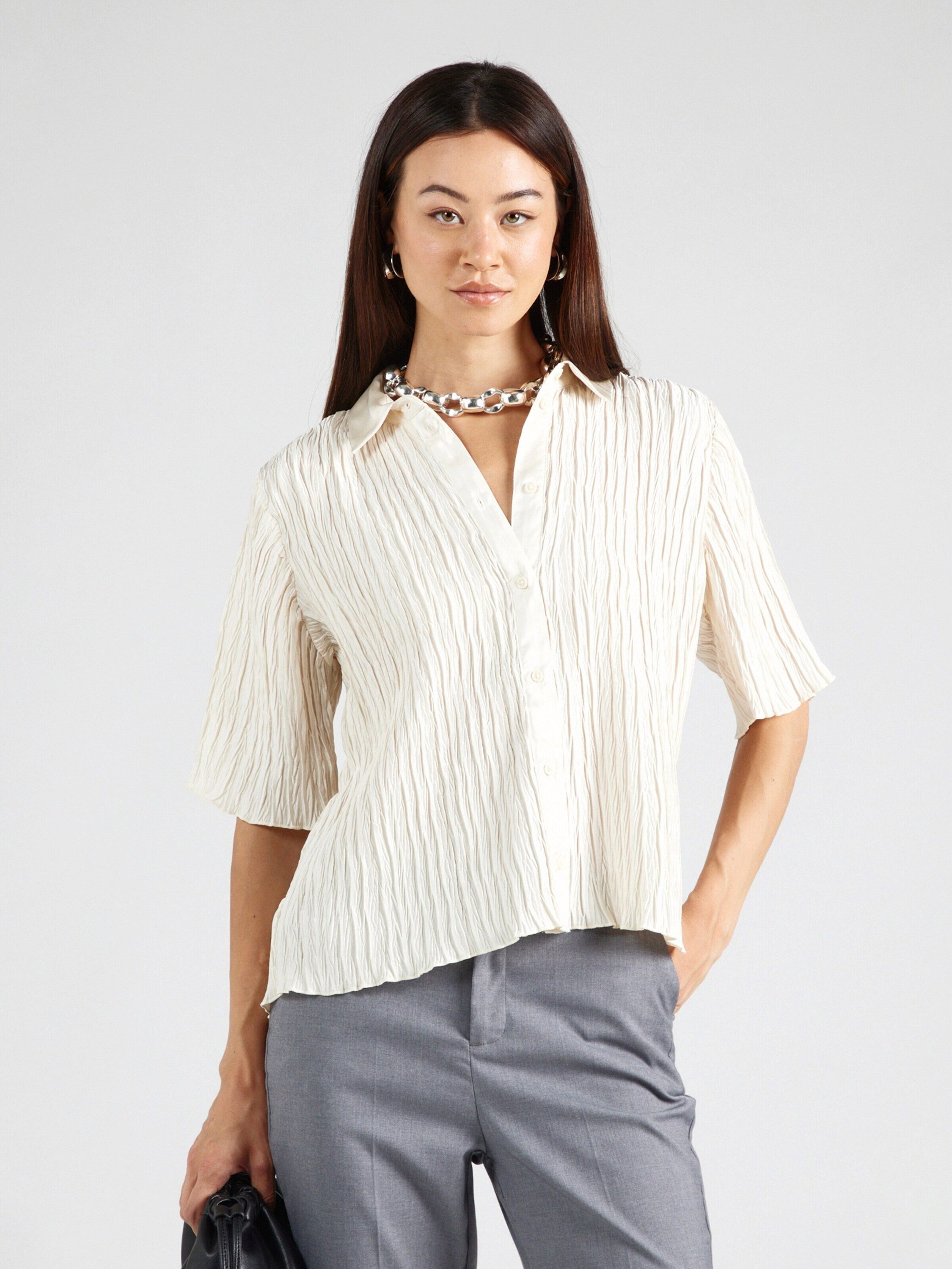 Selected Kurzarmbluse SLFELMA (1-tlg) Plissee günstig online kaufen