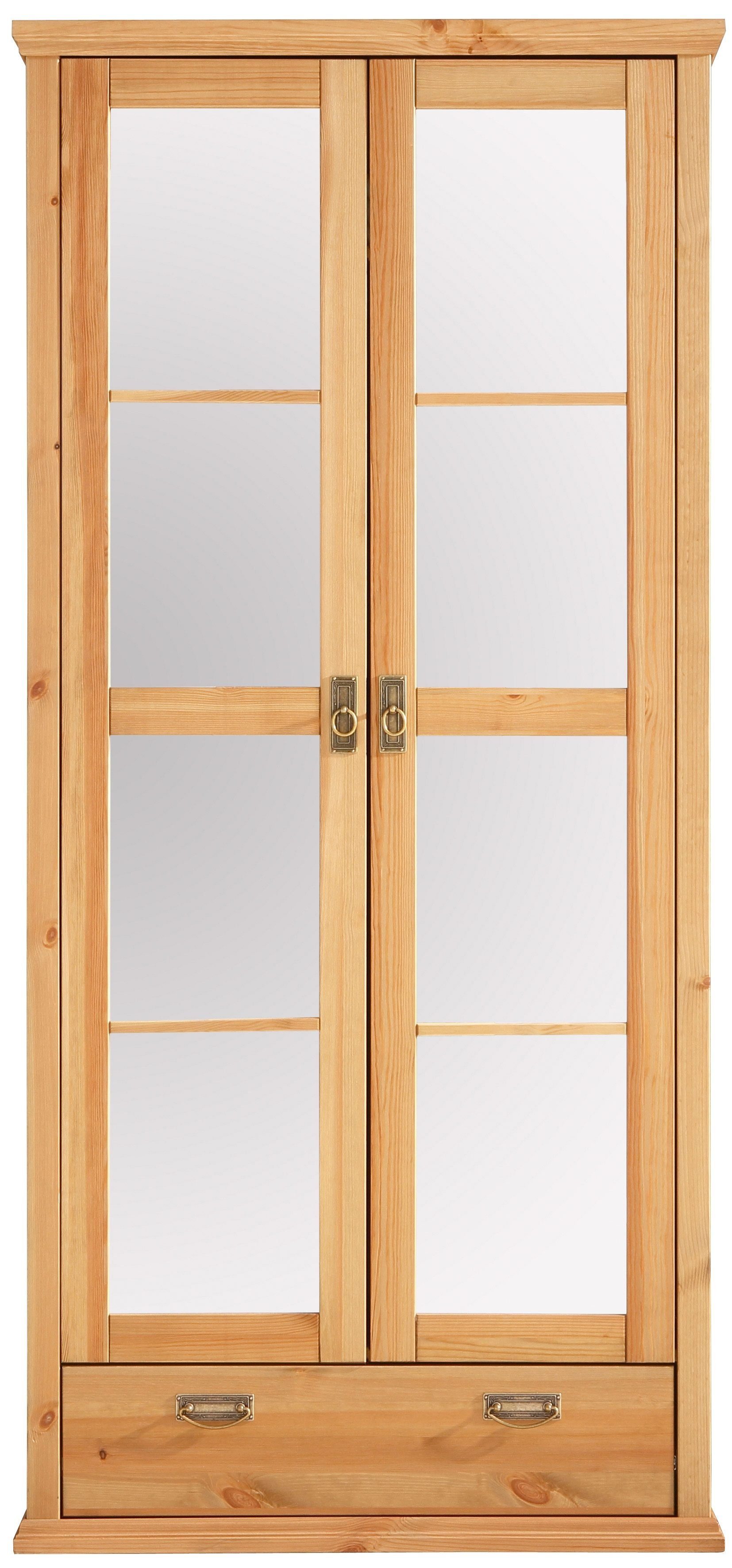 OTTO home Kleiderschrank Madrid (3 Breiten: 90/164/245 cm H/T ca.190/59 cm) aus massiver Kiefer, in 3 Breiten mit Spiegeltüren