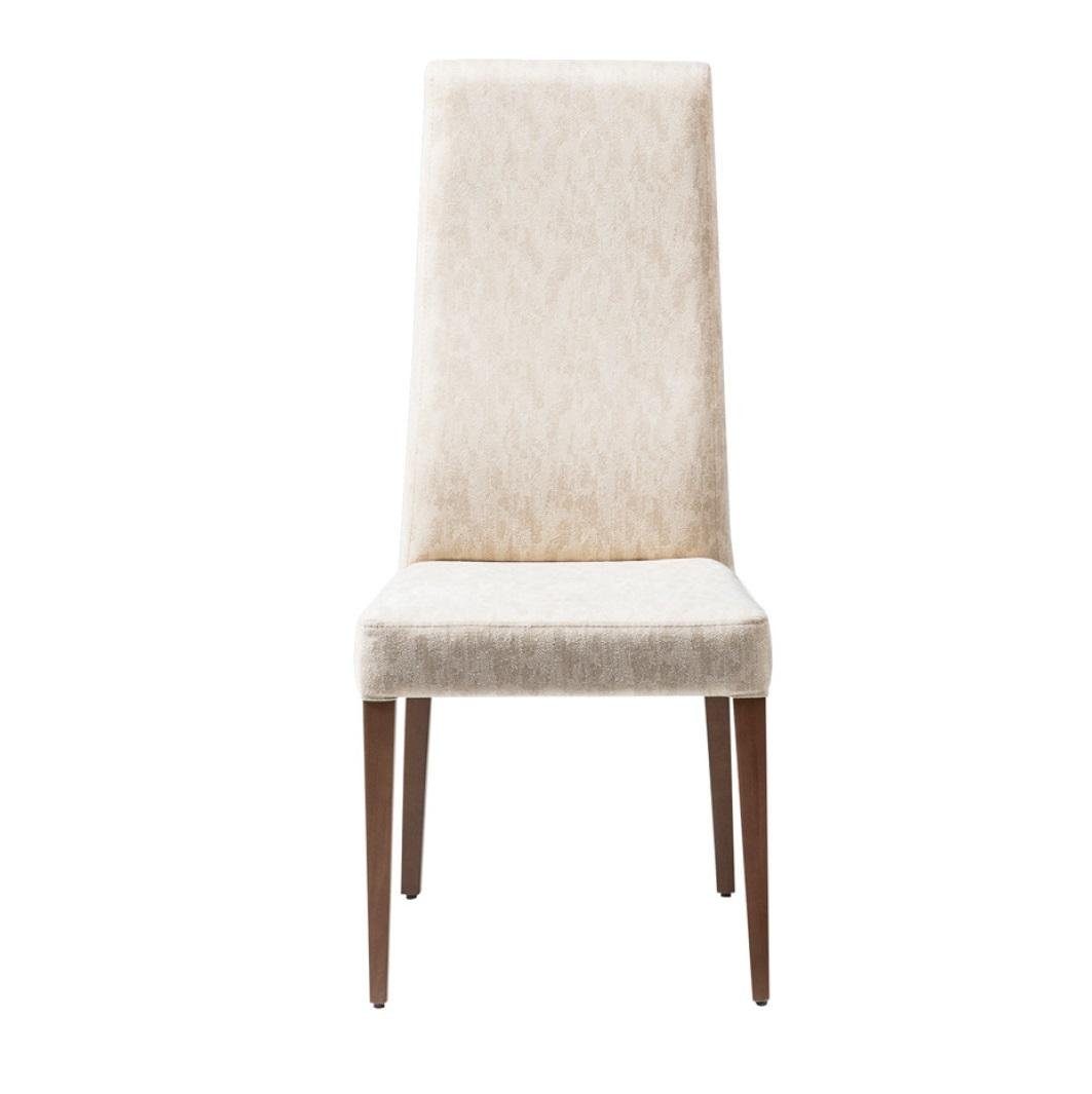 Stil italienischer Stühl Holz Stuhl JVmoebel Wohnzimmer Luxus Esszimmer Stuhl, Weiß