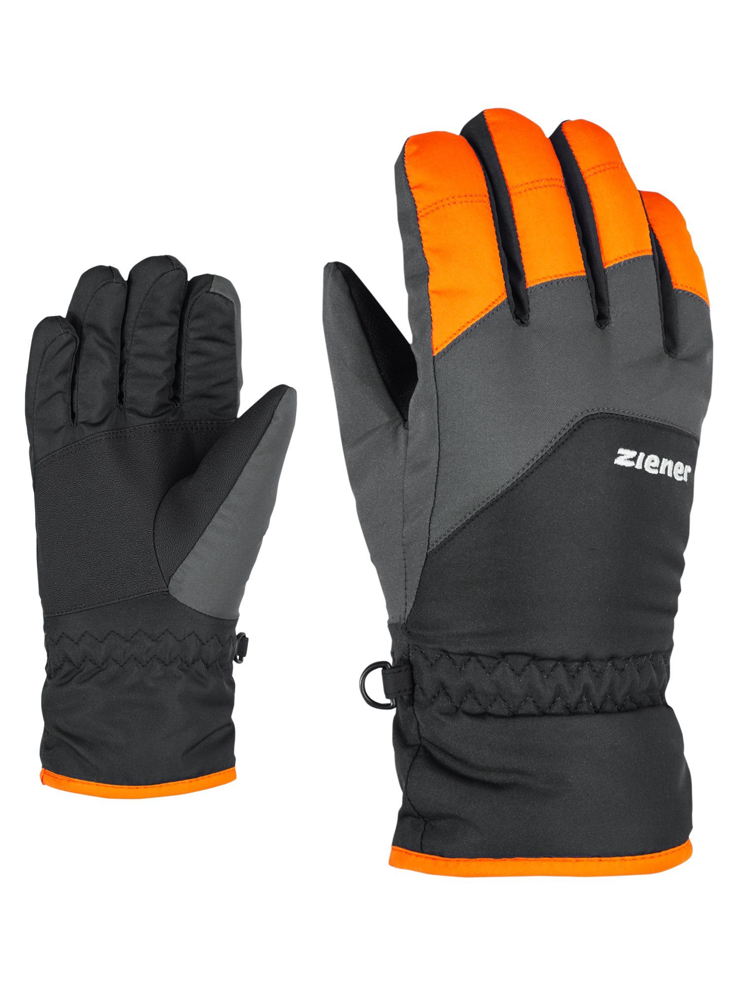 Skihandschuhe LANDO orange Junior Ziener