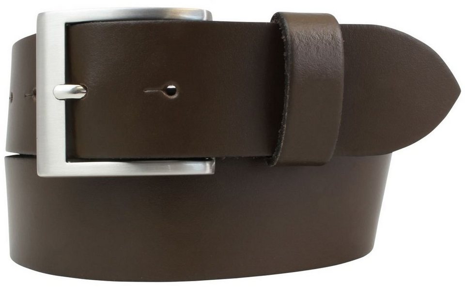 Hillburry 4cm breiter Herren Damen Gürtel Echt Ledergürtel Jeans Gürtelschnalle