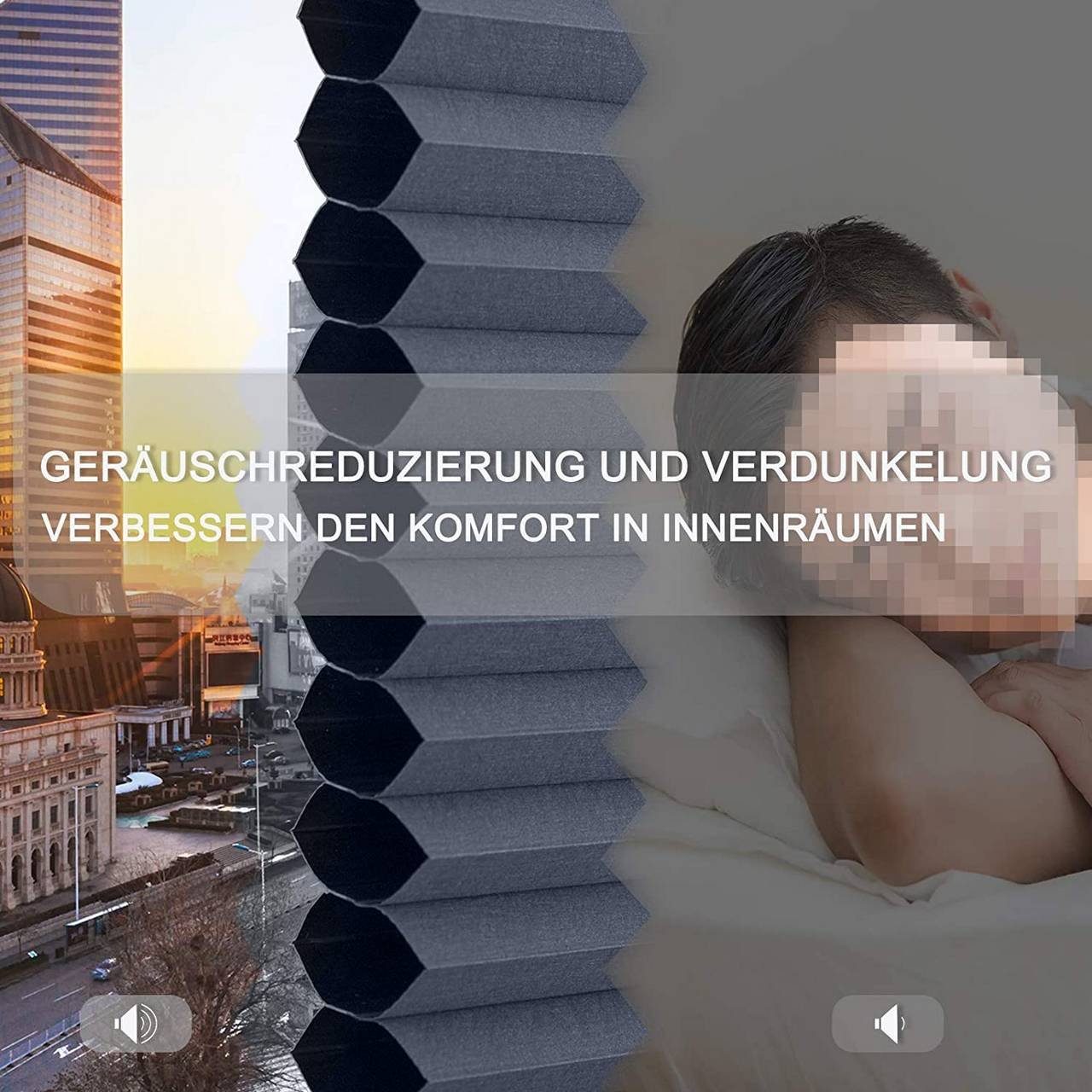 Woltu Plissee, verdunkelnd, verspannt, Klemmfix, Wabenplissees ohne Bohren