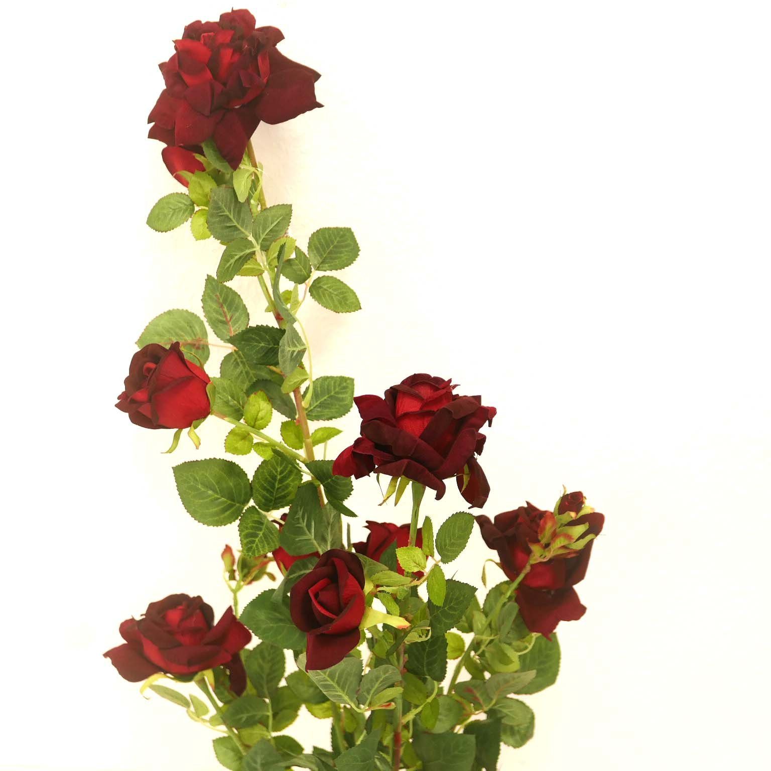 Kunstpflanze Dekopflanze Rose 95 cm cm 95 Höhe B&S, Rose