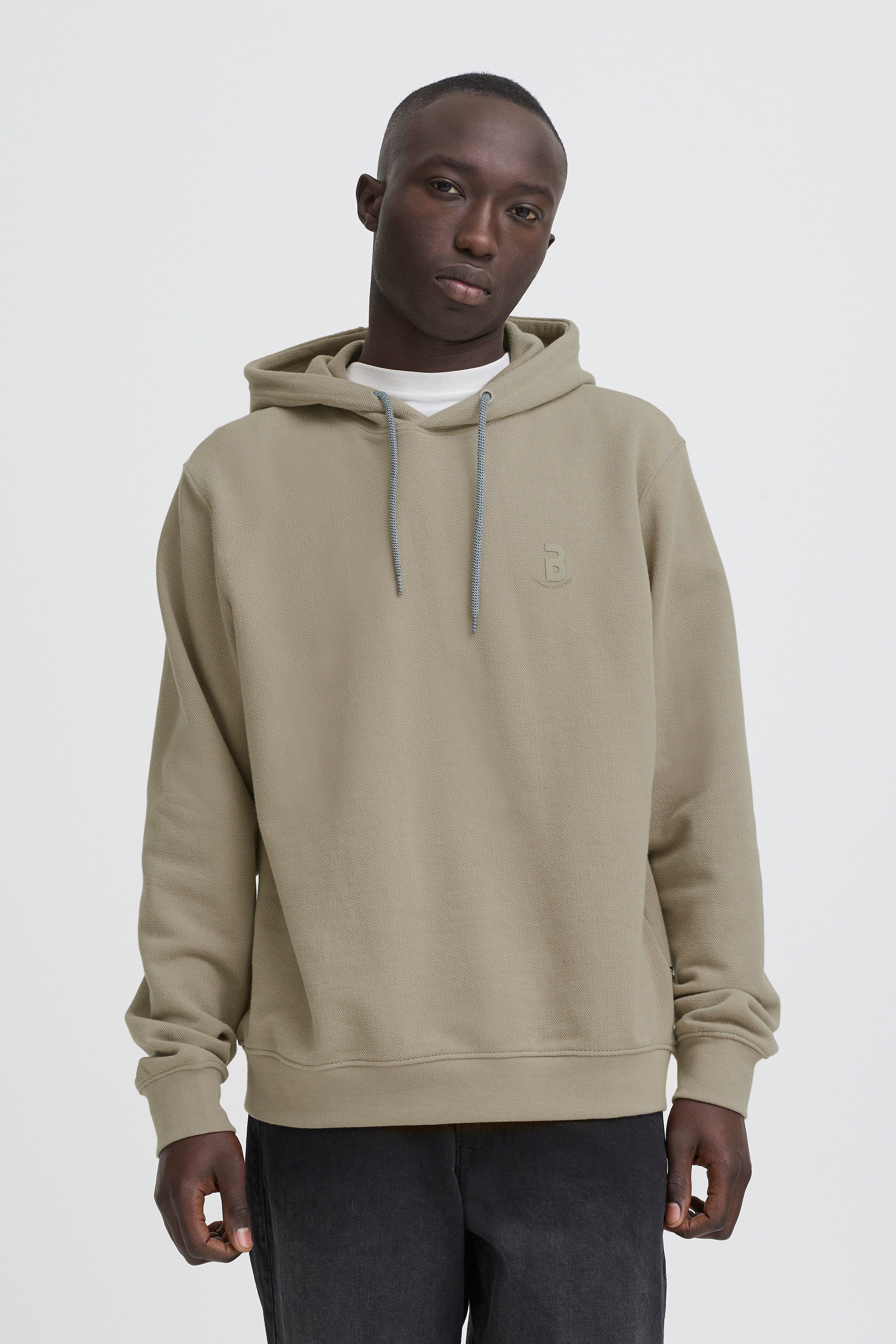 Blend Kapuzensweatshirt BHJUMA PIQUE SWEAT aus Baumwolle und Polyester, Regular Fit, ohne Verschluss