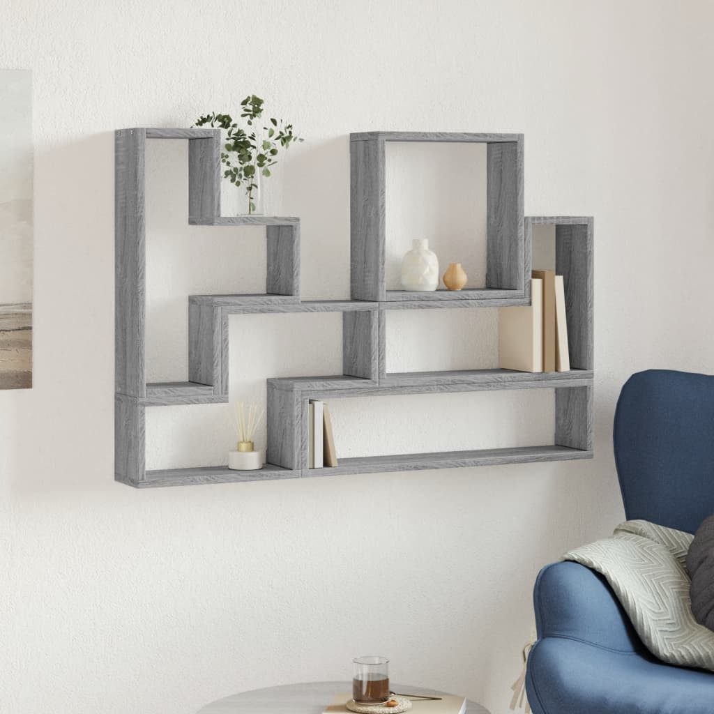 vidaXL Regal Wandregal Grau Sonoma 96x12x64 günstig online kaufen