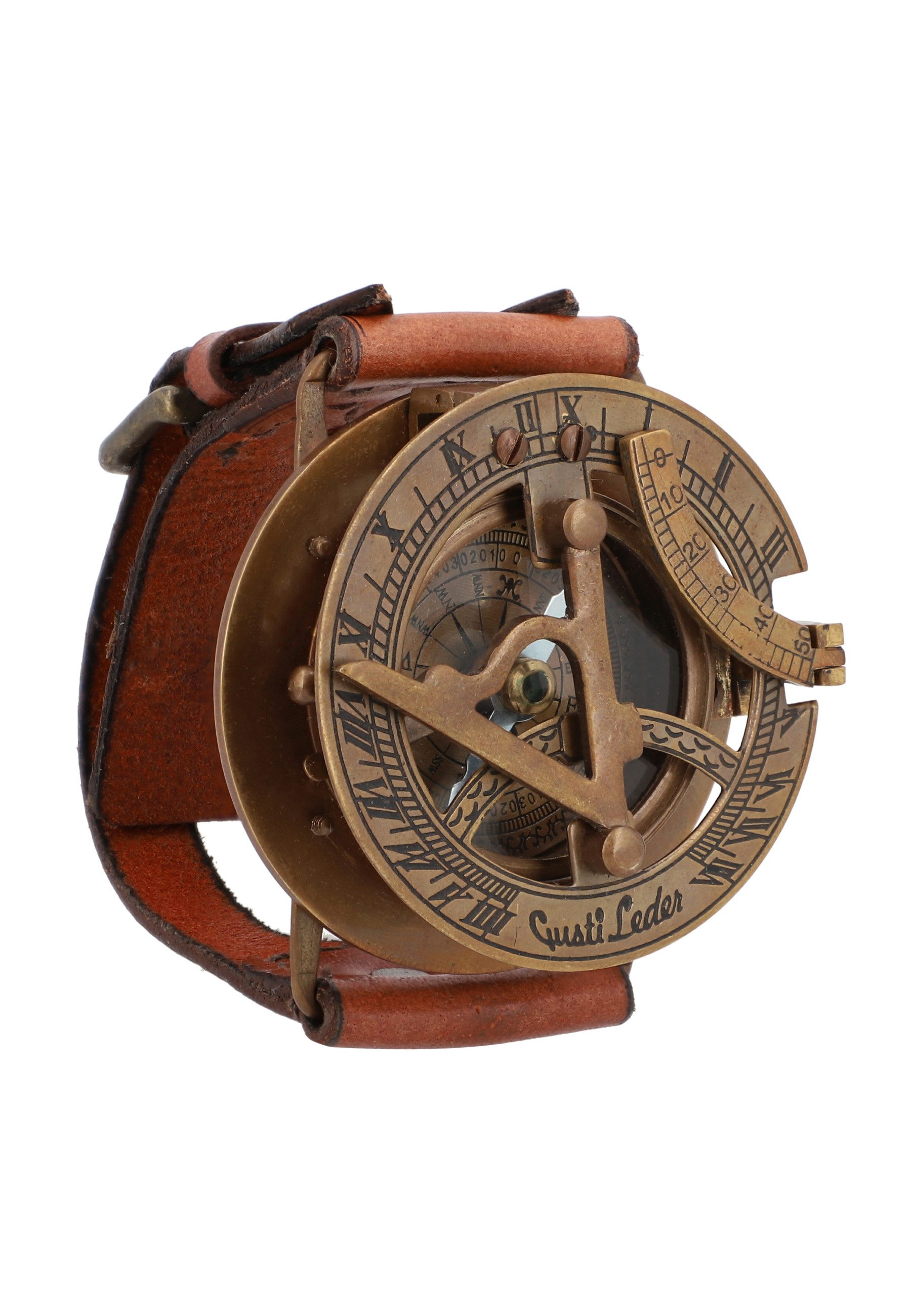 Gusti Leder Armband Gusti Leder Accesoires, Schlüsseletuis Dennis (Steampunk Uhr Sonnenuhr Lederarmband Accessoires Herren Vintage Leder)