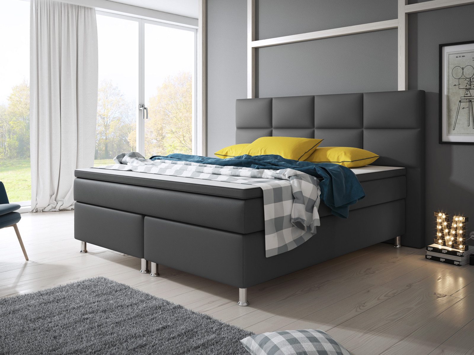 interbed Boxspringbett M-Plus 180x200 cm mit günstig online kaufen