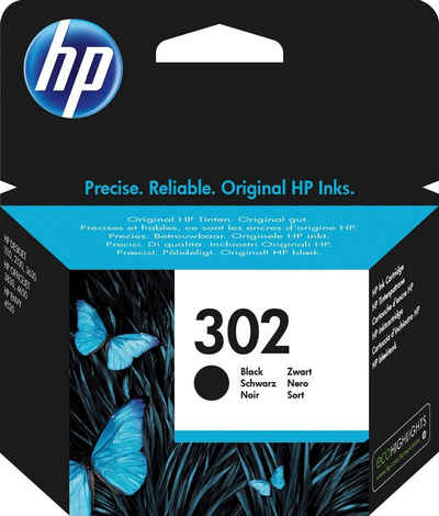 HP 302, F6U66AE Tintenpatrone (original Druckerpatrone 302 schwarz / Instant Ink)