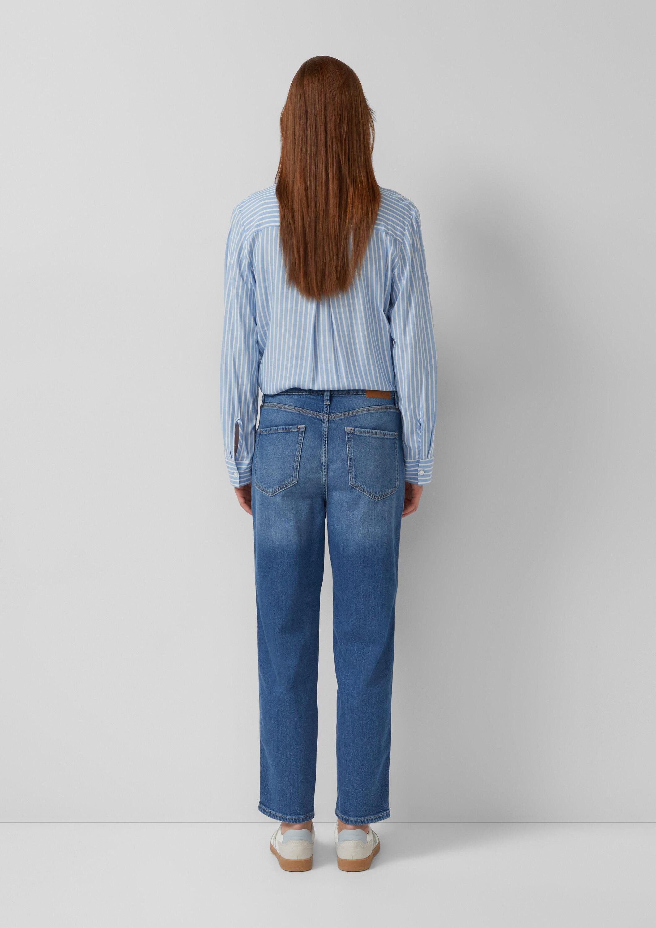 s.Oliver Slim-fit-Jeans Jeans-Hose MOM FIT Ankle-Jeans Mom / Regular Fit / High Rise / Tapered Leg