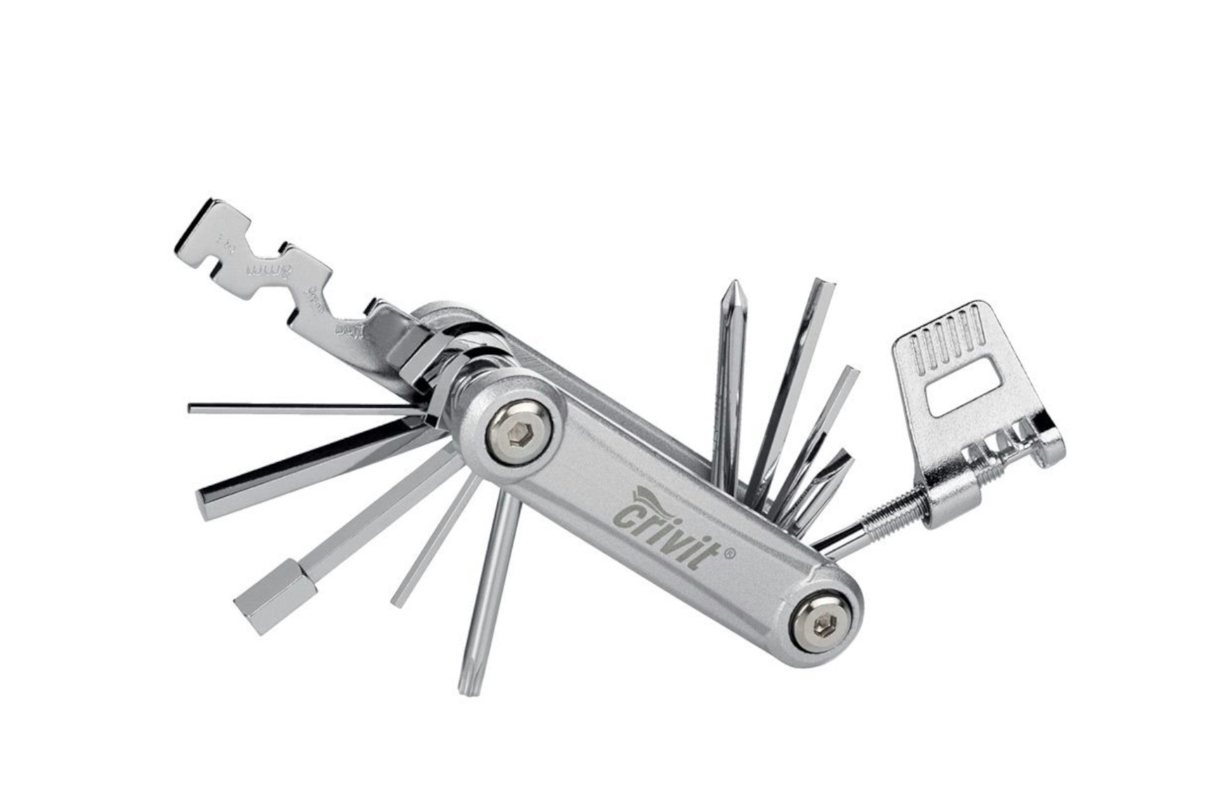 Fahrradpumpe Fahrrad Werkzeug Multitool 16 Funktionen mit Tasche Chrom Vanadium