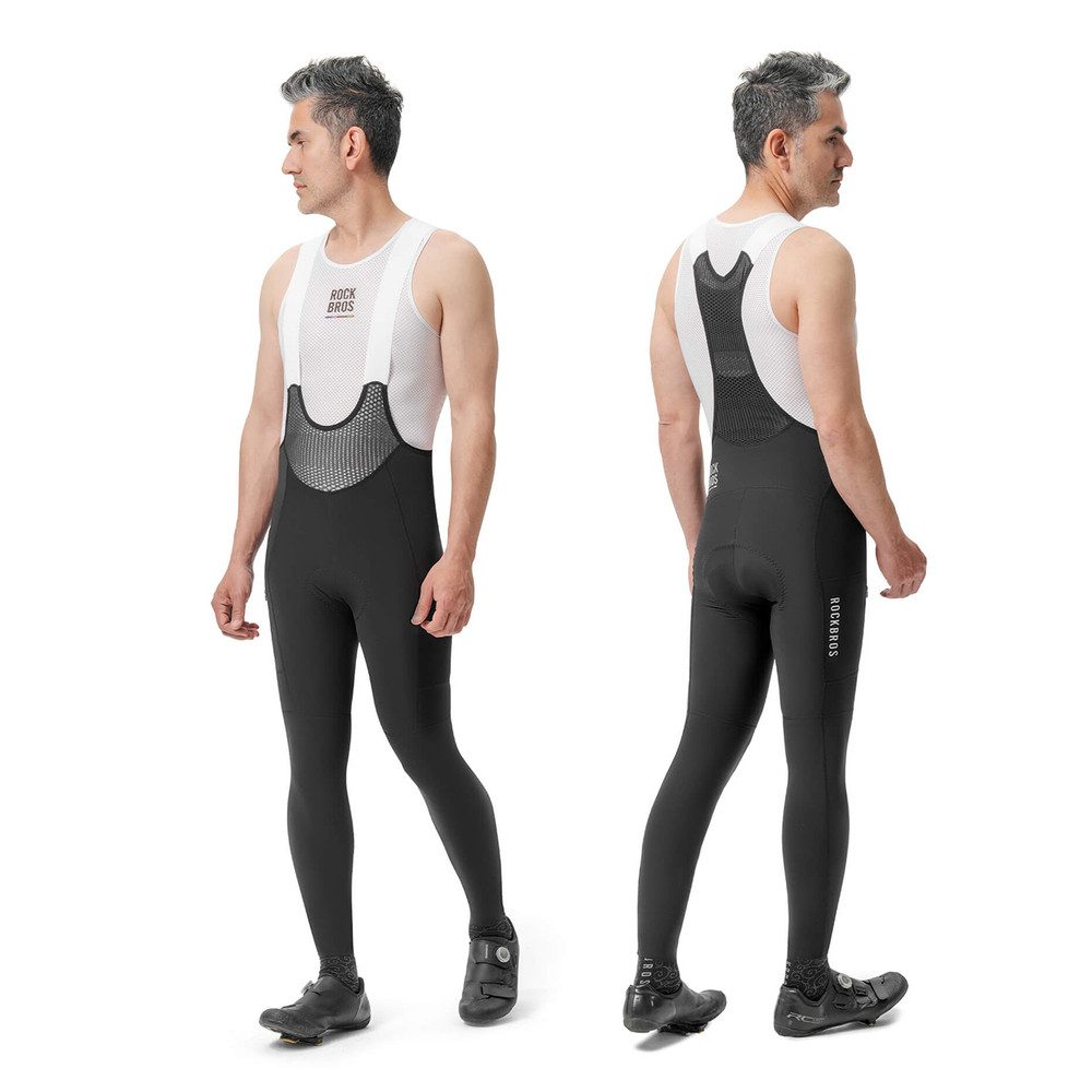 ROCKBROS Radhose Radträgerhose Fahrradtights Sitzpolster (Spar-Set, 1-tlg) Sitzpolster, atmungsaktiv, Taschen, reflektierend