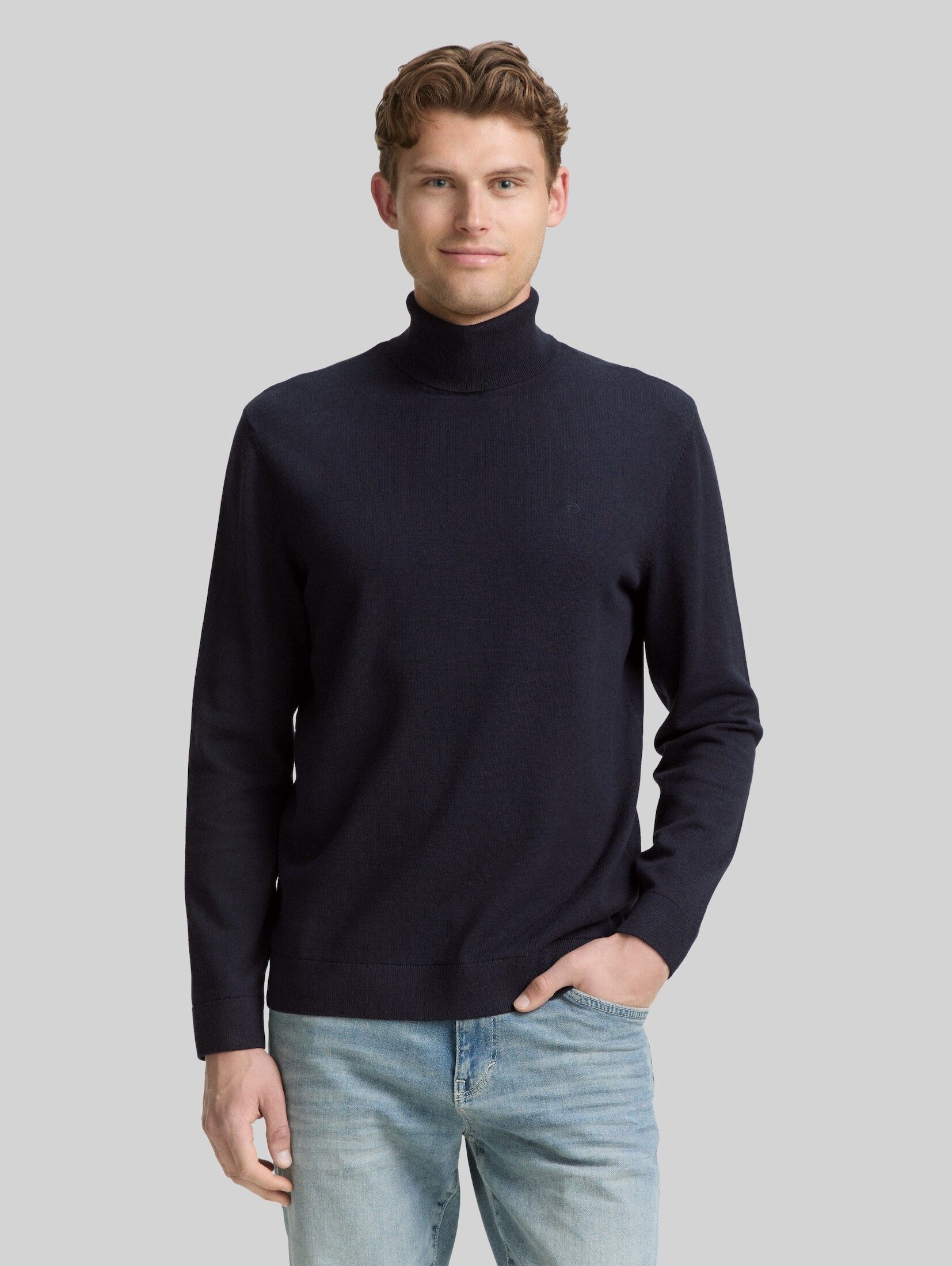 TOM TAILOR Strickpullover Pullover & Strickjacken Rollkragenpullover aus Baumwolle